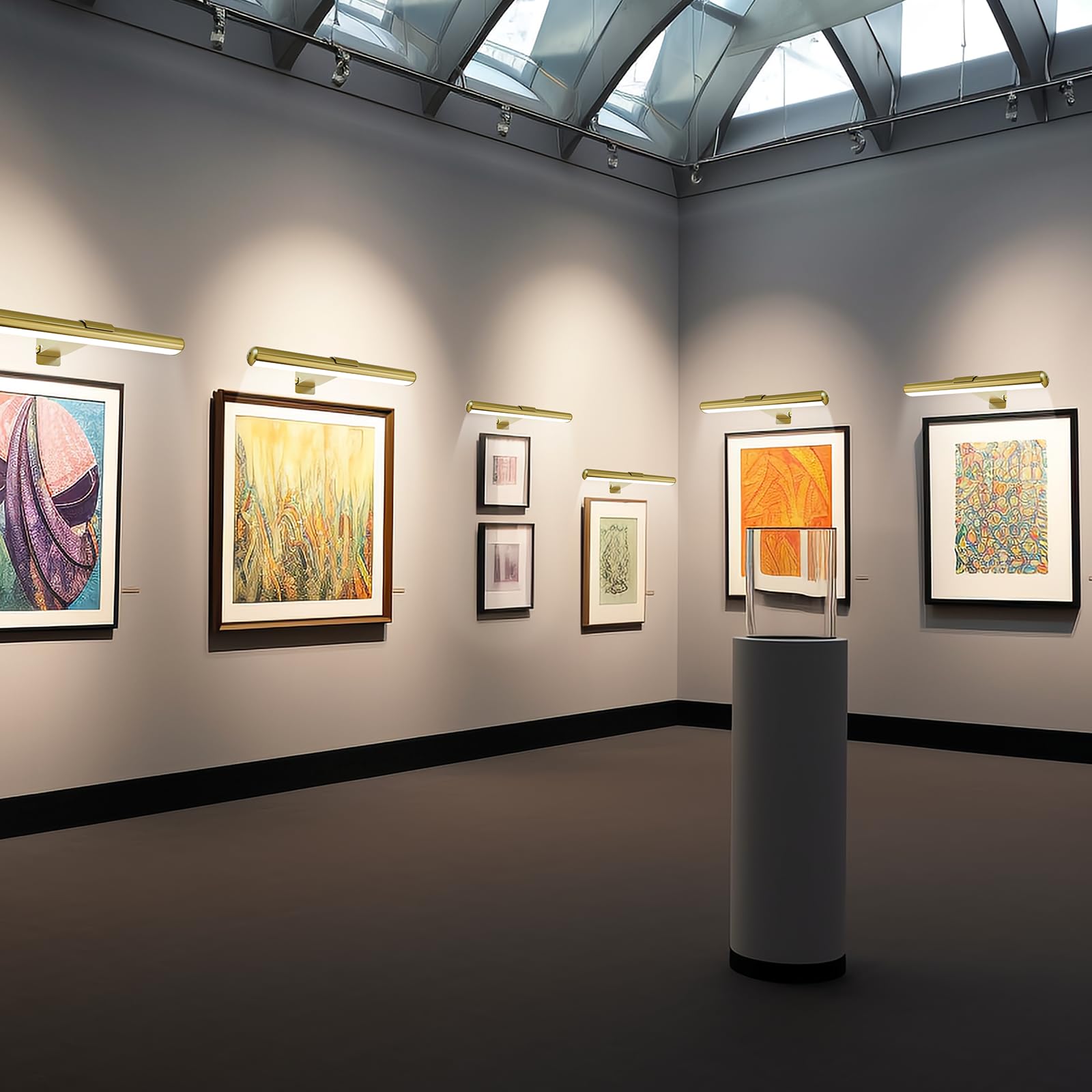 Swatia Led Picture Light, Battery Powered Painting Picture Lights, With Timers And Dimming Metal Remote Display Art Lamps, For P