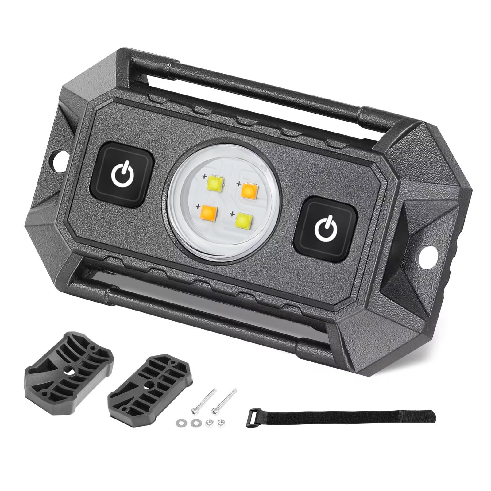 UTV Dome Light 12V Wired  Rfroad Lighting UTV Interior Dome Light with Switch Universal LED Roll Bar Mount Roll Cage Lights Cab Map Lights for Polaris RZR Ranger SXS Golf Cart - White/Amber