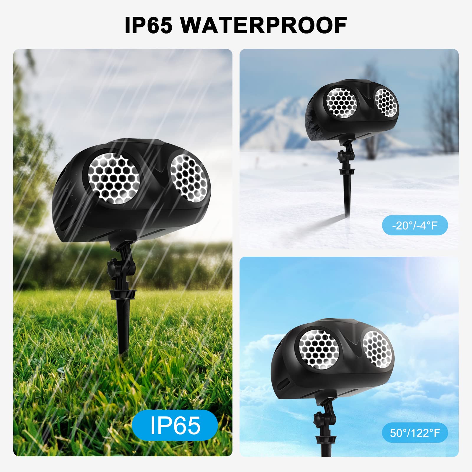 Christmas Snow Projector Lights, Dynamic Rotating Snowflake Projection Light Outdoor, Ip65 Led Snow Spotlight Lightning For Hall