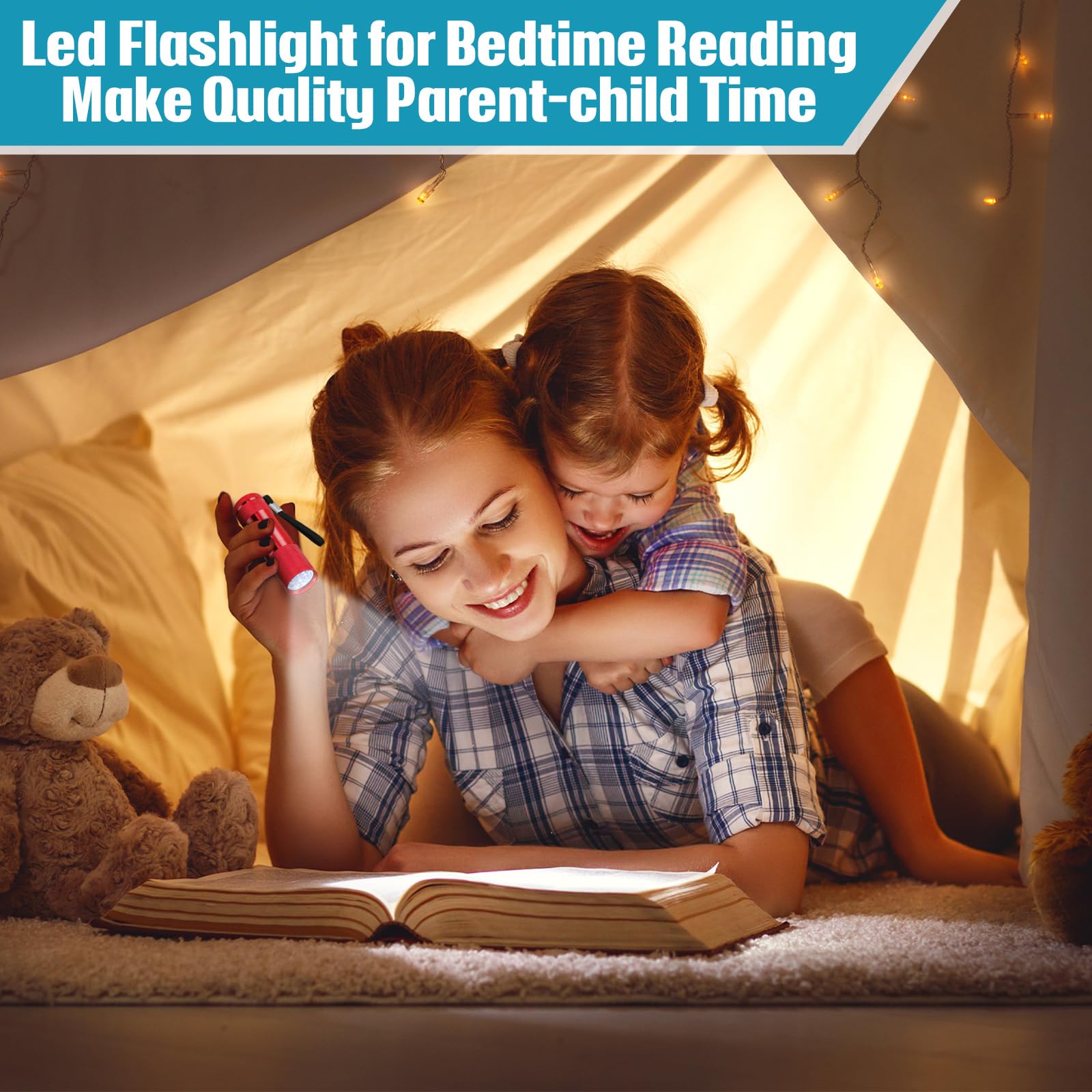 VIHOSE Mini Flashlights Bulk, 20 Pcs Aluminum Handheld LED Lights, Cute Color, Ideal for Kids, Night Reading, Camping, Hiking