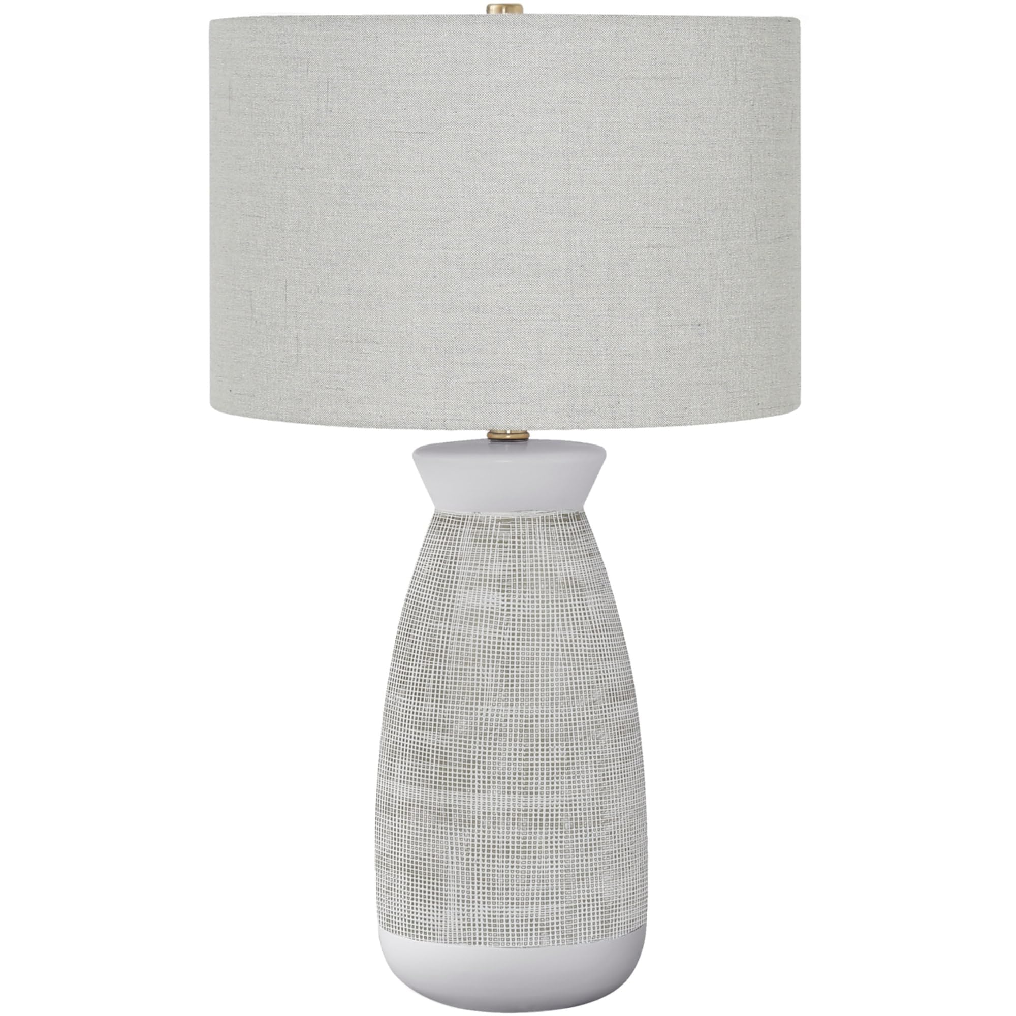 Monarch Specialties I 9725 Lightingtable Lamp, Grey Ceramic, Grey Shade, Contemporary