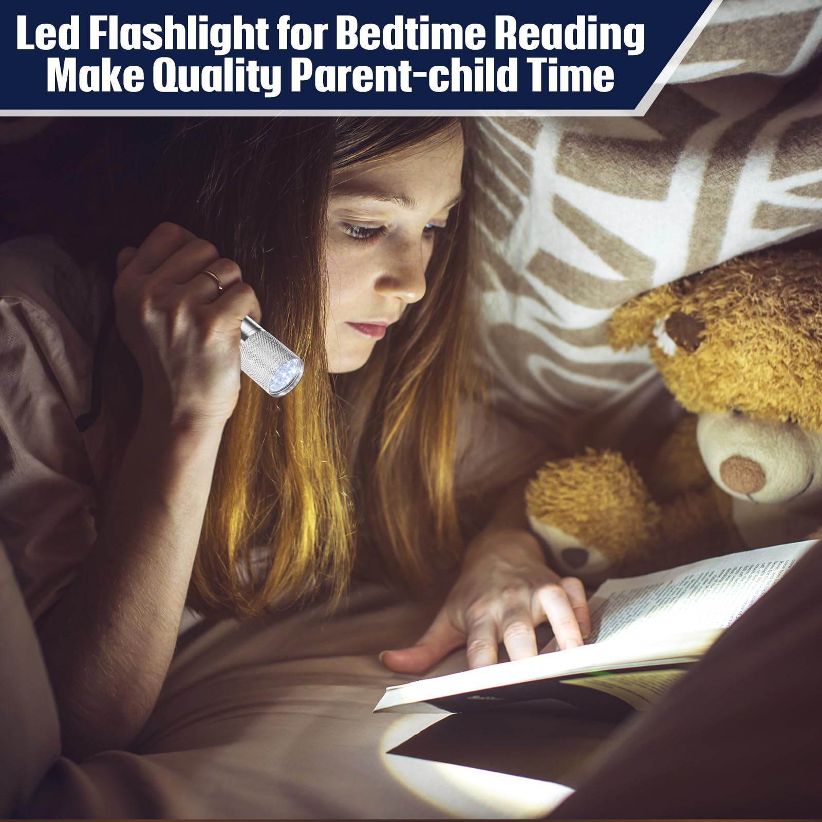 VIHOSE Mini Flashlights Bulk - 20 Pcs Bright Aluminum LED Handheld Lights for Night Reading, Camping & Emergency - Silver, Batteries Not Included