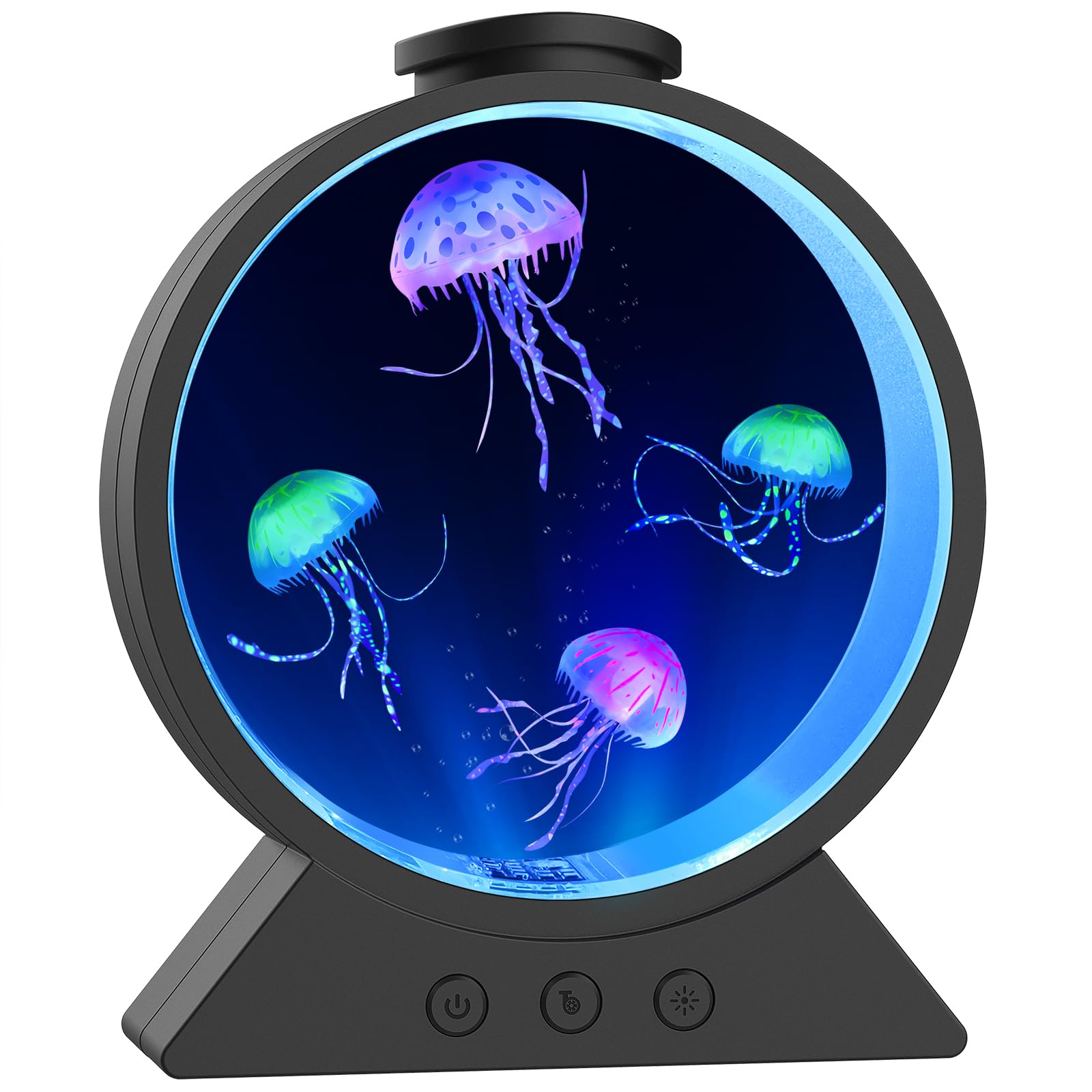 Eyesound Jellyfish Lamp  7-Color Changing Jellyfish Aquarium Light For Relax  Mood Lamp For Home  Office & Bedroom Decor  Gifts For Kids Teens Girls Boys mature-themeds (Black)