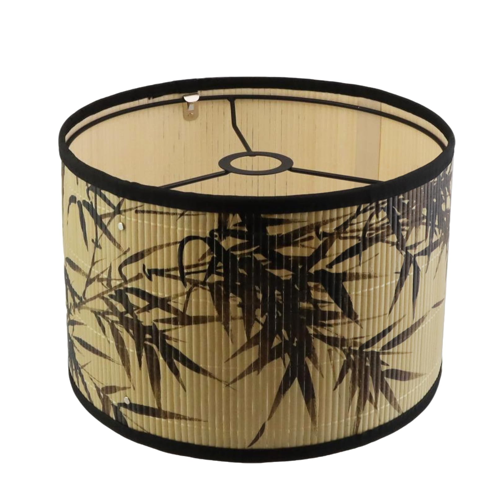 Mewutal E27 Drum Lampshade Printed Chandelier Lamp Shade Vintage Lamp Cover 11.81  11.81  7.87 Round Pleated Light Cover Bedside