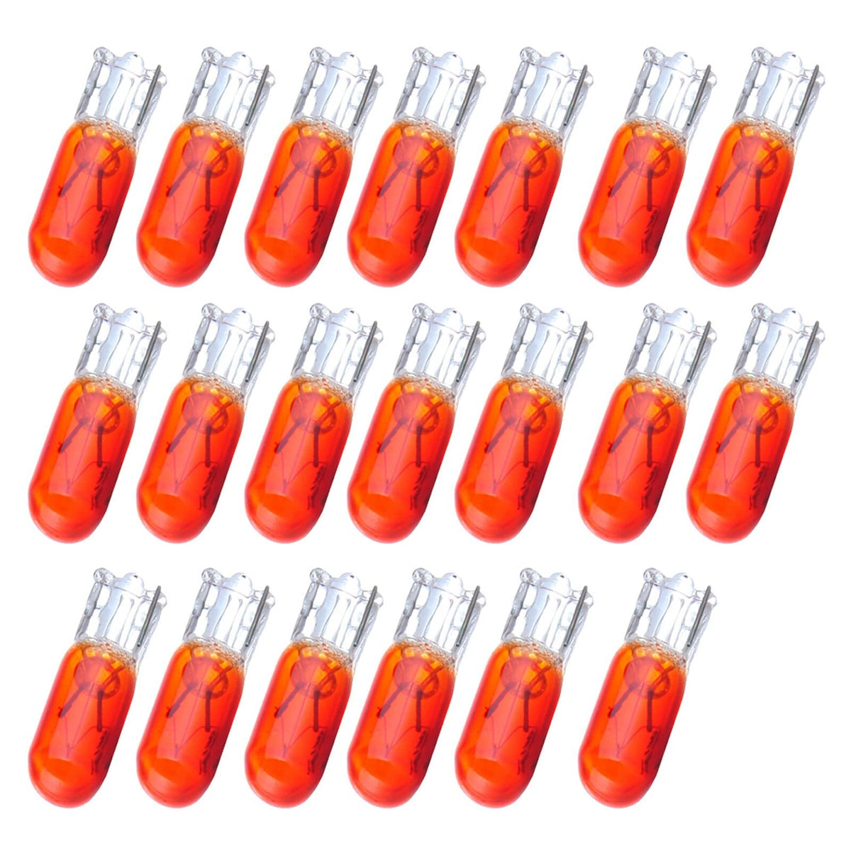 Cciyu T5 Instruement Light 74 73 Halogen Light Bulb Instrument Cluster Gauge Dash Light Lamp,20 Pack (Yellow)