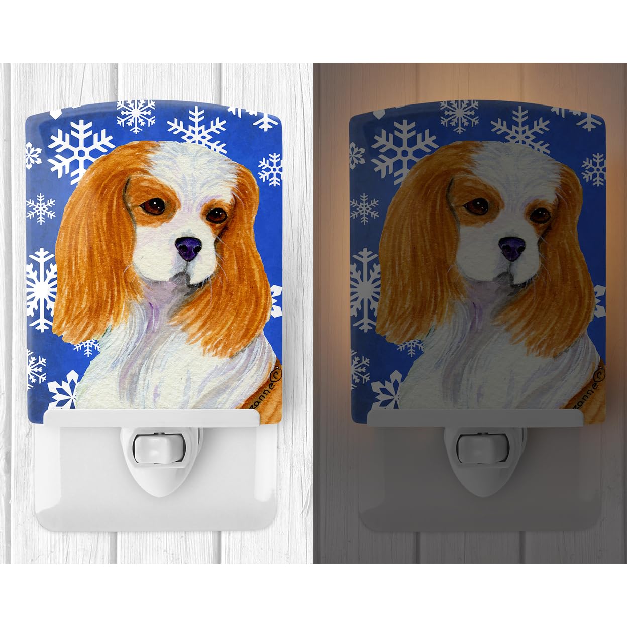 Carolines Treasures Ceramic Night Light, Cavalier Spaniel, 6x4x3in, Multicolor, Model SS4665CNL