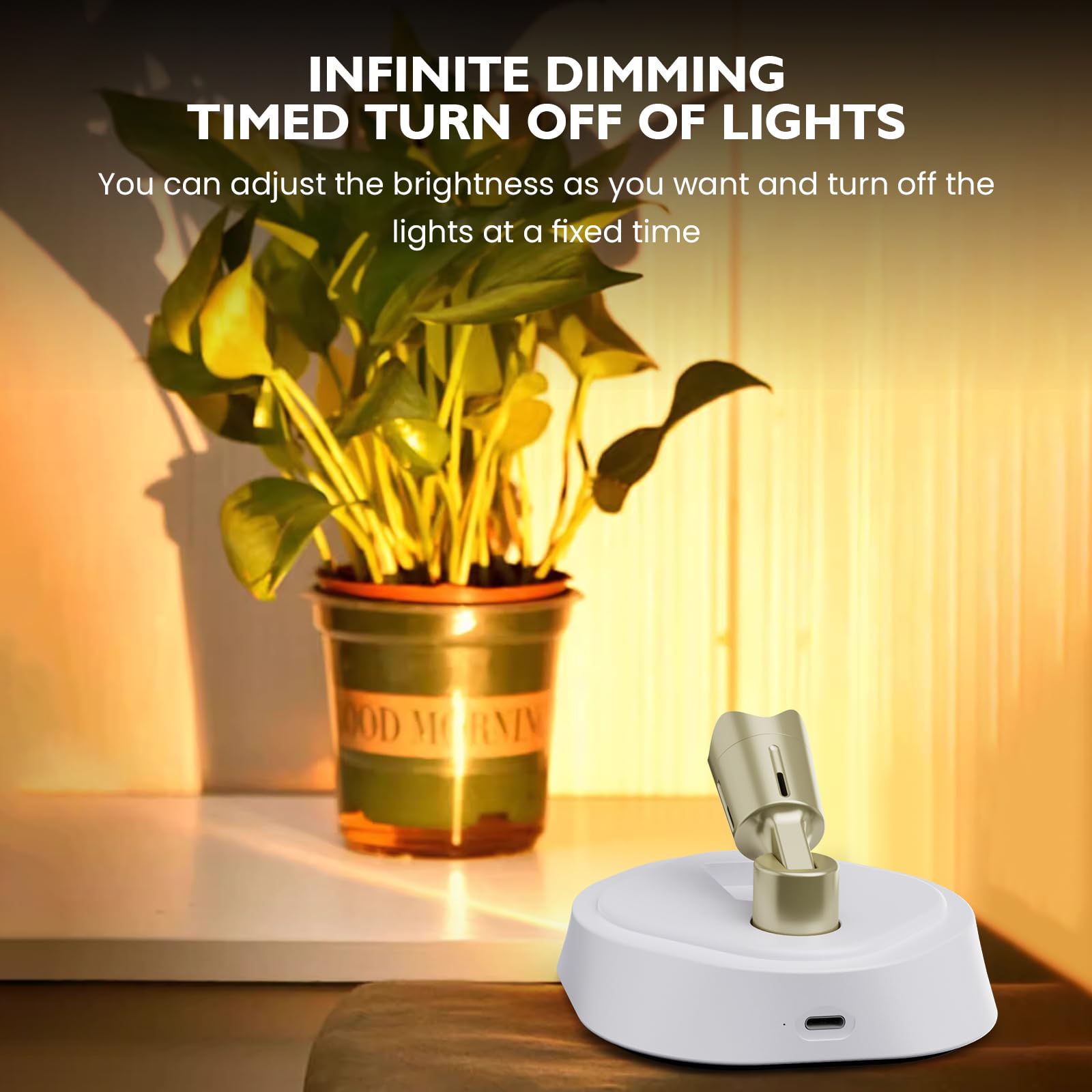 Rgb Wireless Led Indoor Spotlight, Puck Light Art Plant Tree, 16 Color Adjustable Remote Spotlight, Closet Light With Rotatable Lamp Head - White 2 Pack