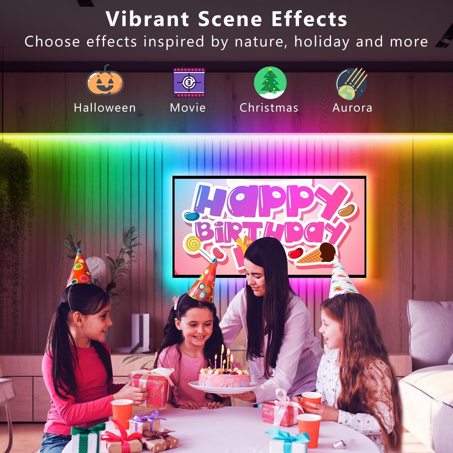 GUPUP 16.4 FT Smart RGB IC LED Strip Lights, Multicolor, 5050, Music Sync, Model TC80115020H-JH01-AUS-G1