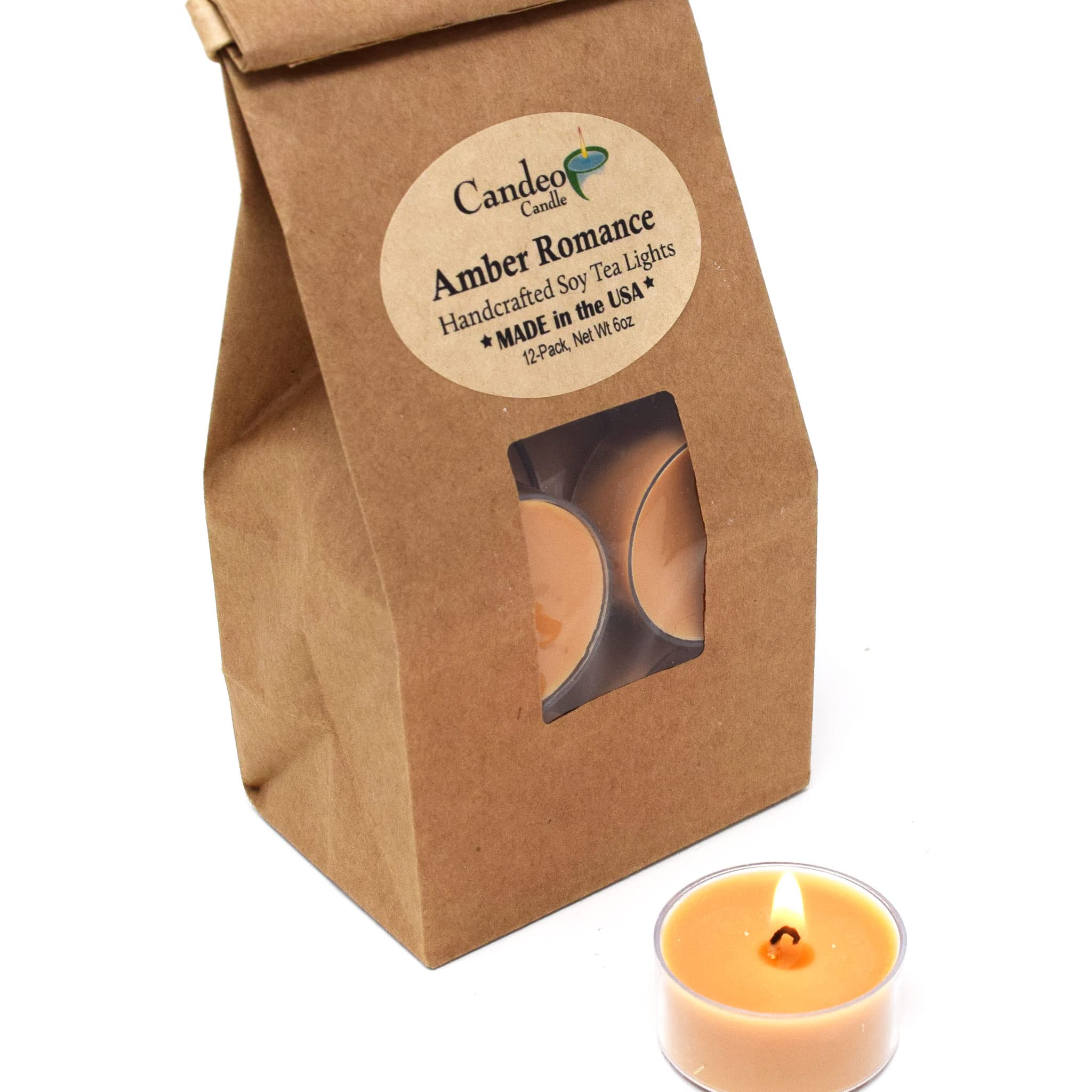 Summer Strawberry Scented - Soy Tealight Candles, 12 Pack - Highly Scented - Handmade in The USA - Candeo Candle - Summer Scents