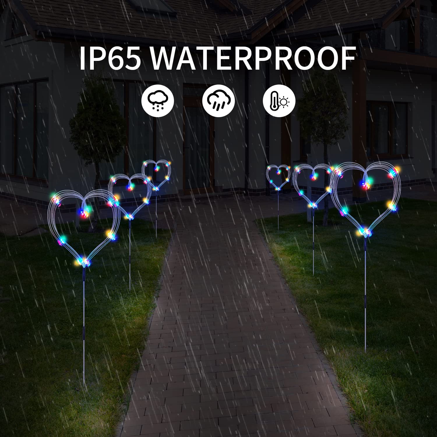 Solar Garden Lights, Outdoor Firework Lights, 5 Pack 120 Led Decorative Stake With Remote, 8 Modes Diy Landscape Light Waterproof Lamps For Walkway Pathway Backyard Lawn(Colorful)