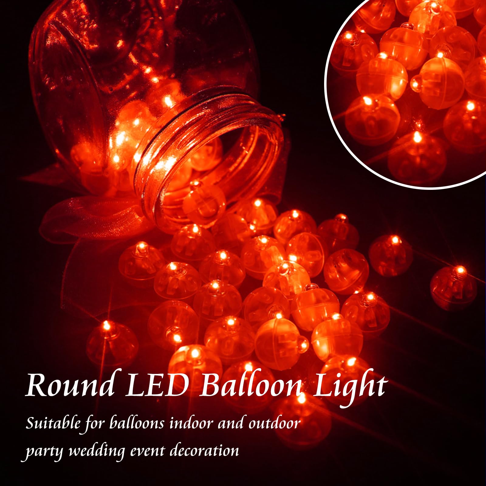 Chzk 100Pcs Balloon Lights Mini Led Lights Round Long Standby Time Multicolor Ball Light Paper Lantern Balloons Lights For Birth
