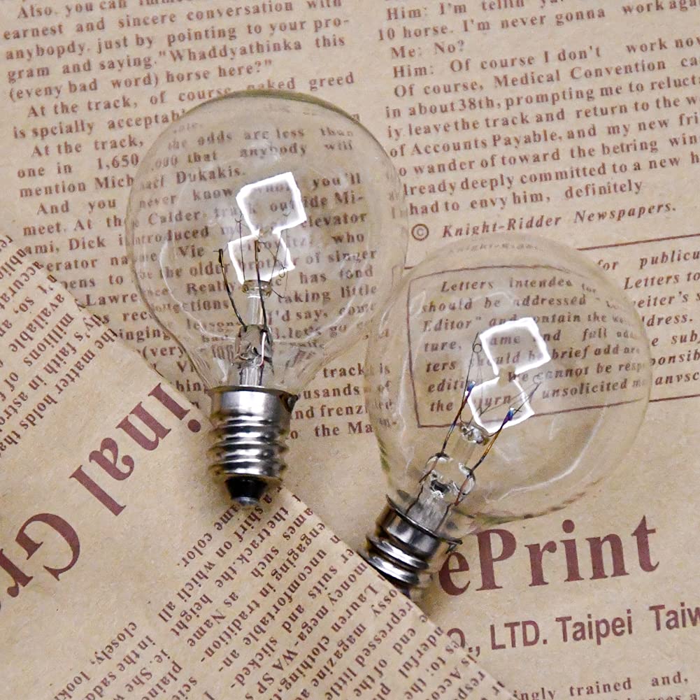 GOOTHY 50 Pack G40 Clear Globe Light Bulbs Replacement, 120V 5W Vintage Incandescent, C7/E12 Base, 2200K Warm White