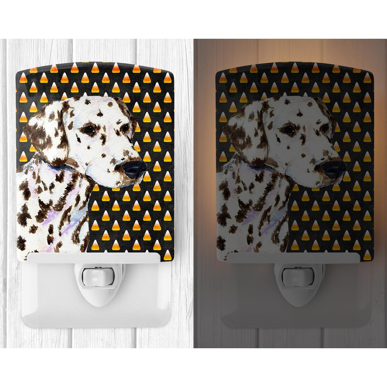 Carolines Treasures Ceramic Night Light, Dalmatian, 6x4x3 inches, Model SS4262CNL, UL-Certified for Bedroom, Bathroom, Nursery