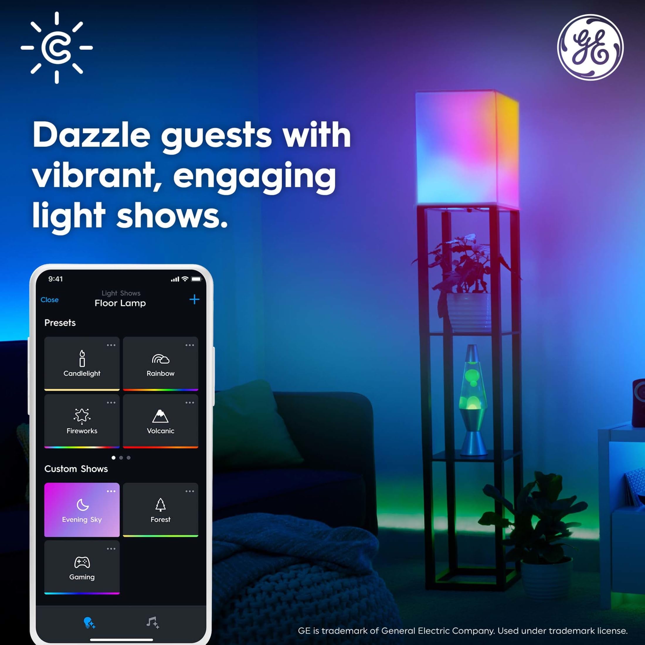 Cync BR30 Color Changing LED Light Bulb with Music Sync, 9.5W, Multicolor, WiFi Smart, Works with Alexa & Google, Model CLEDR309CDEN/ST-