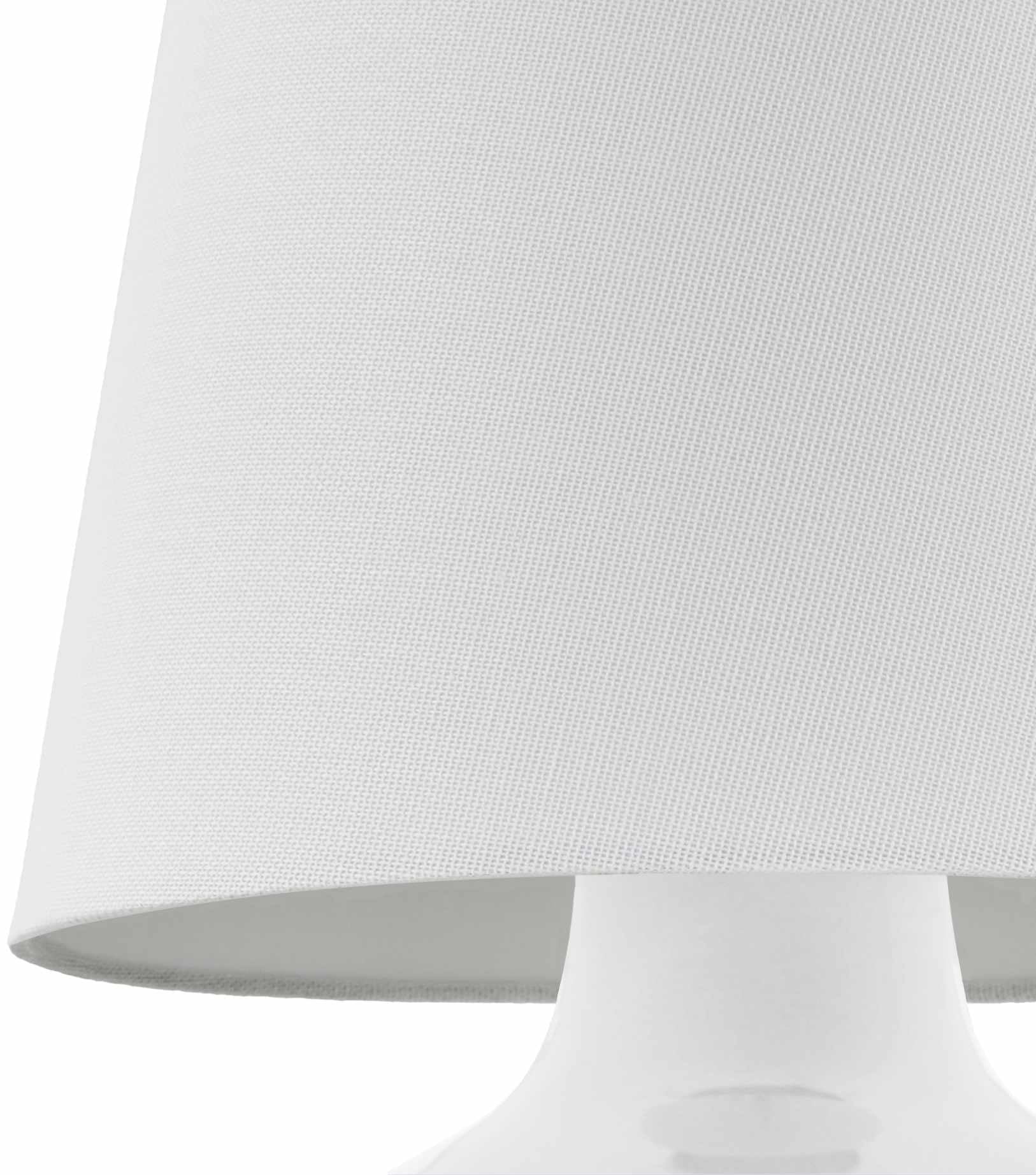 BoutiqueRugs Theisseil Boho Ceramic Bedside Table Lamp 13inH x 8inW x 8inD - White - Model TXCHMC6