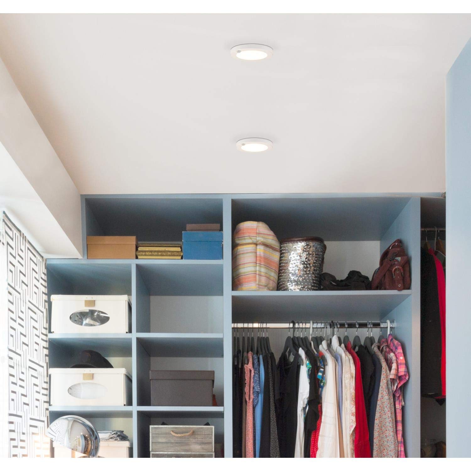 Westinghouse 6111800 LED Flush Mount Ceiling Light Fixture, 7W, Motion Sensor, 4000K, White Finish, Frosted Shade