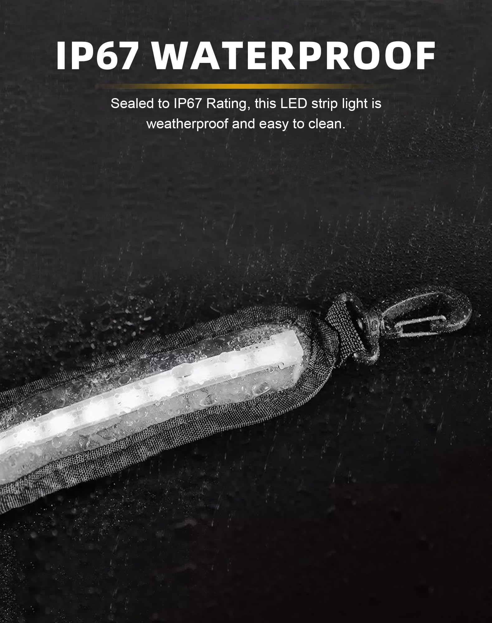 TopAutoGear 12V LED Light Strip - 4ft Waterproof Awning Light with 140 SMD 2835 Chips - White - Model 152430T