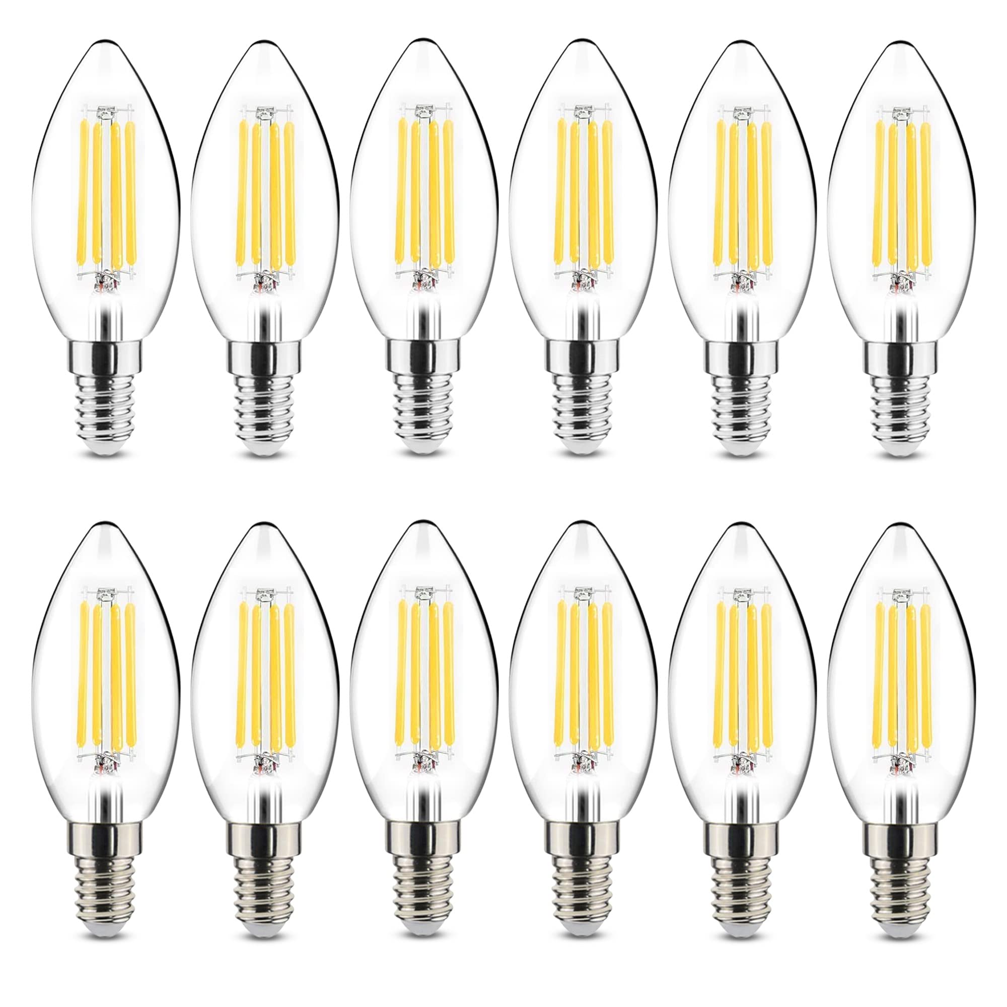 Bulbmaster Blunt Tip Decorative Candle Light Bulbs Ctc Chandelier Bulbs Torpedo Tip Incandescent Light Bulbs, E12 Candelabra Lig