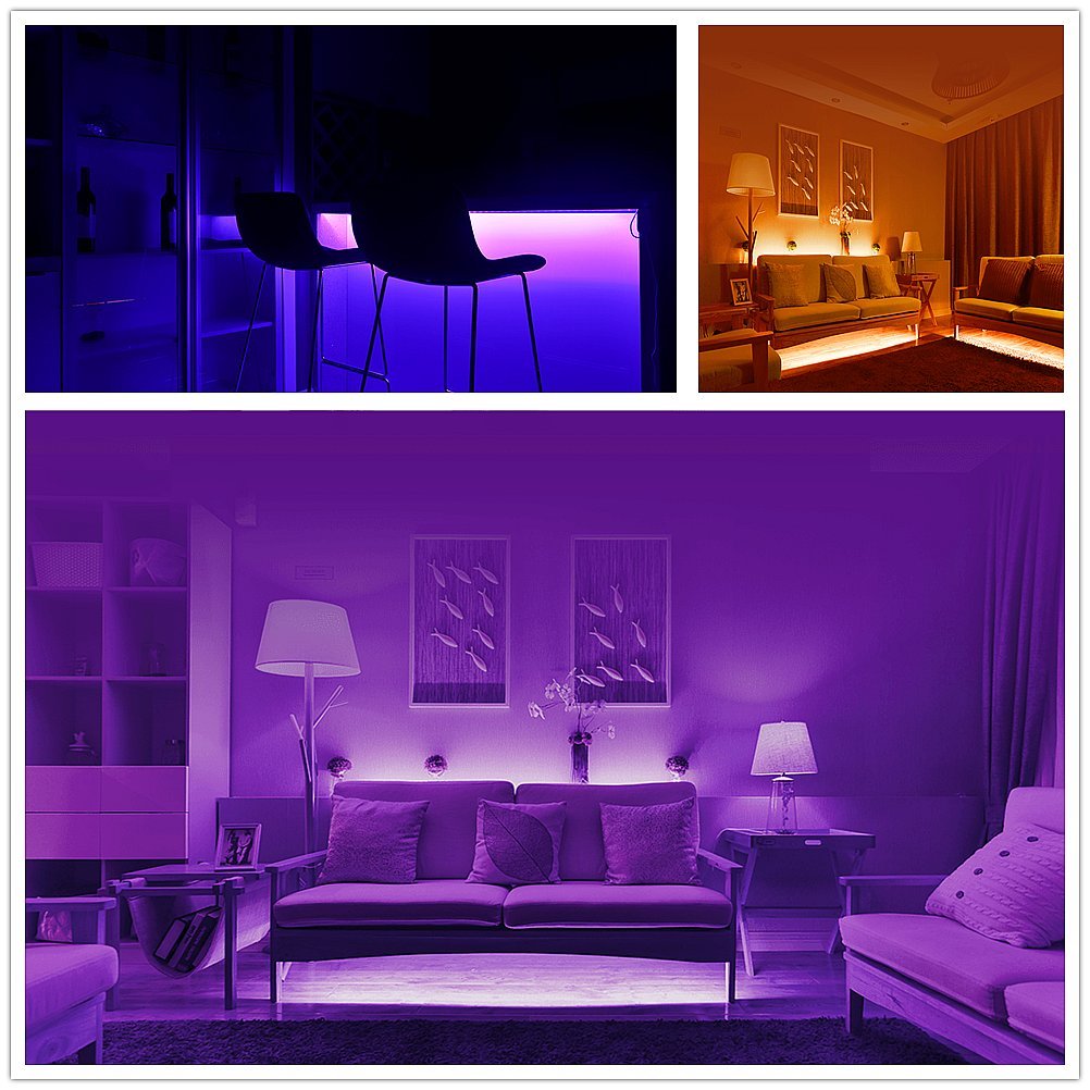 ACONDE LED Strip Lights, Remote Controlled, Multicolor, 6.56ft/2M, Vinyl