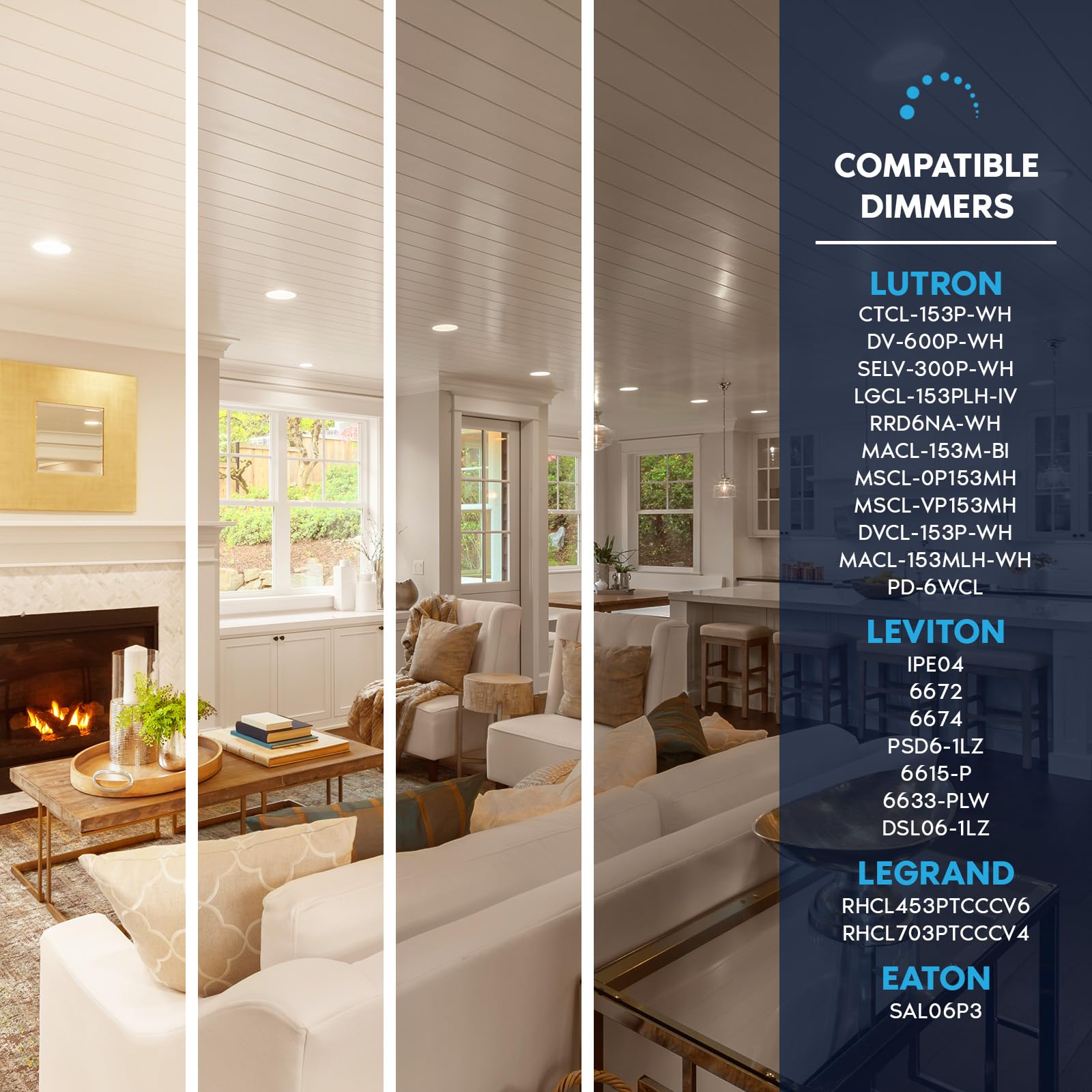 LUXRITE BR20 LED Bulb 6.5W 3000K Soft White Dimmable 460 Lumens Energy Star 4 Pack