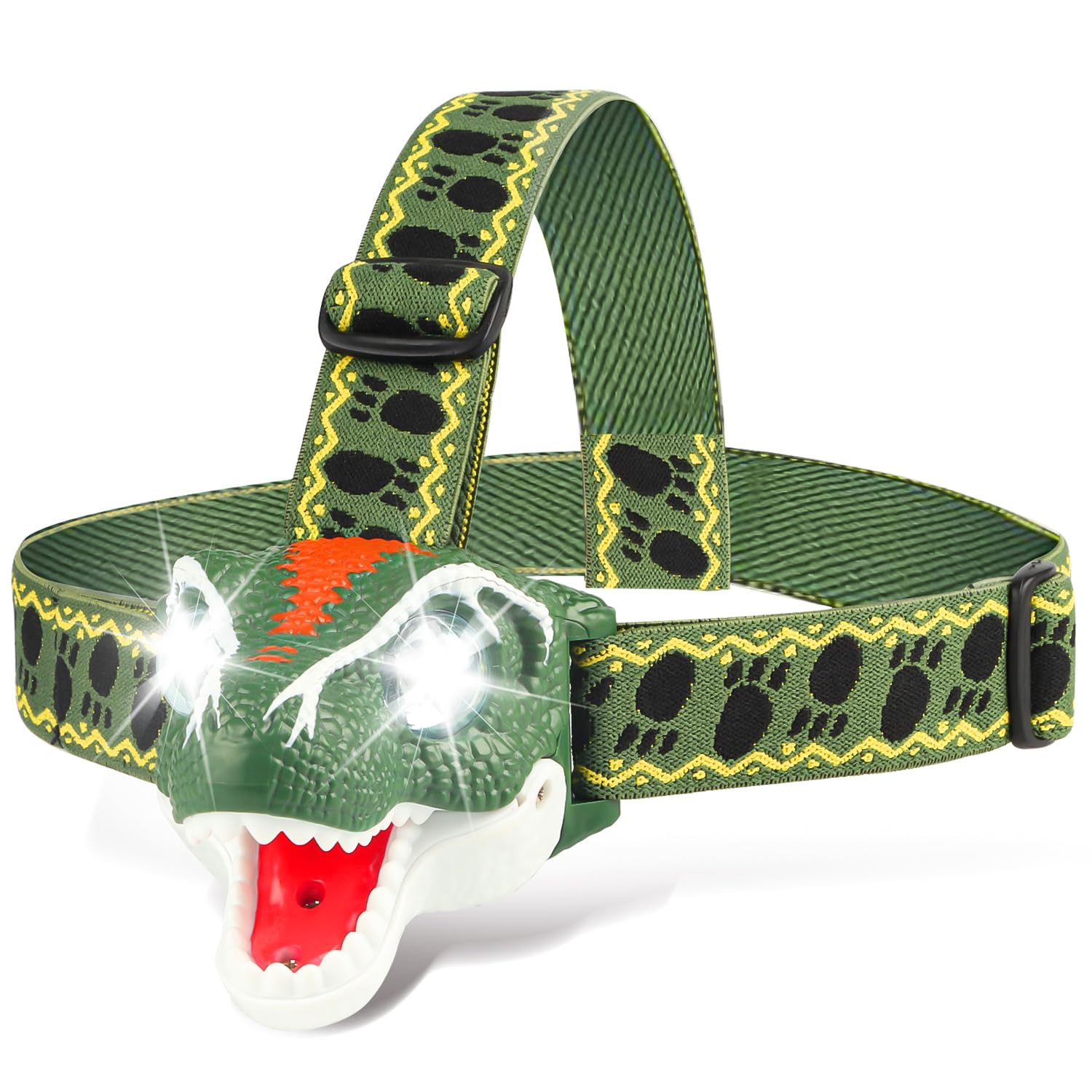Tigtecgame Dinosaur Headlamp For Kids Flashlight T-Rex Led Headlamps Dinosaur Toys Camping Gear, Gift For Toddlers Boys Girls Ad