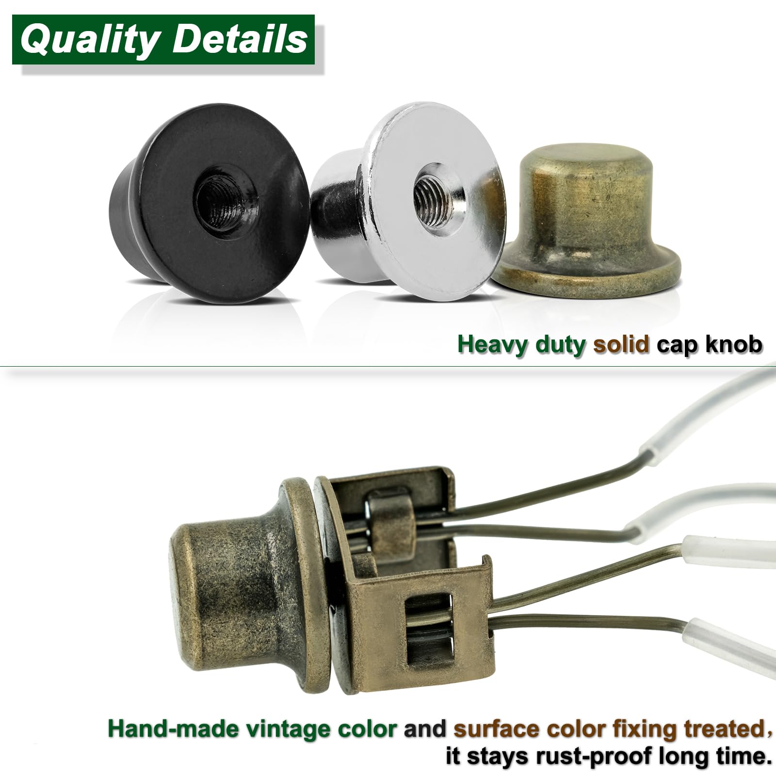 EMNOOTI Lamp Shade Clip Adapter with Finial & Levellers, Bronze Color, 2PCS, Model SL-VG106, Silicone & Heavy Duty Metal