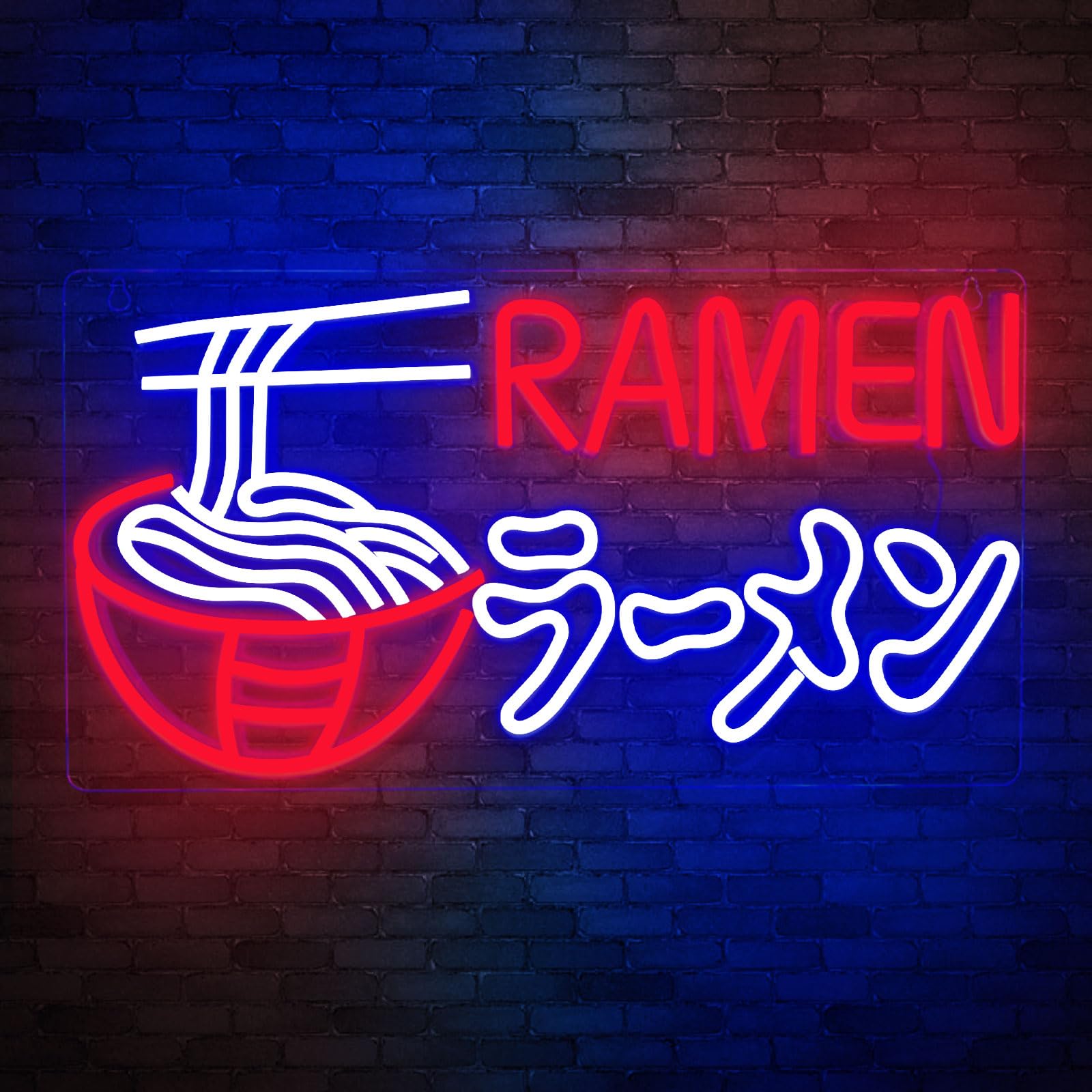 Nen Sign Ramen Neon Light Wall Decor Dimmable LED 15.7x8.7 inches USB Powered for Home Bar Kitchen Restaurant