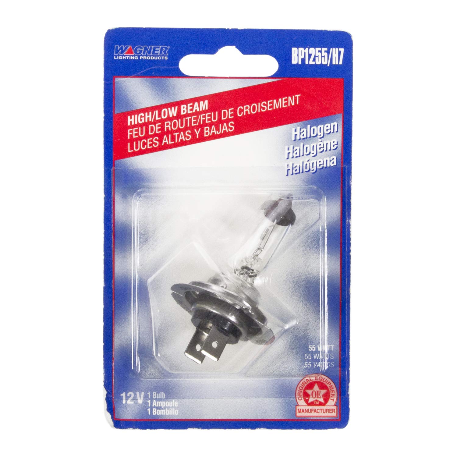Wagner Multi-Purpose Light Bulb BP1255/H7, Glass, Assorted, 1 Count