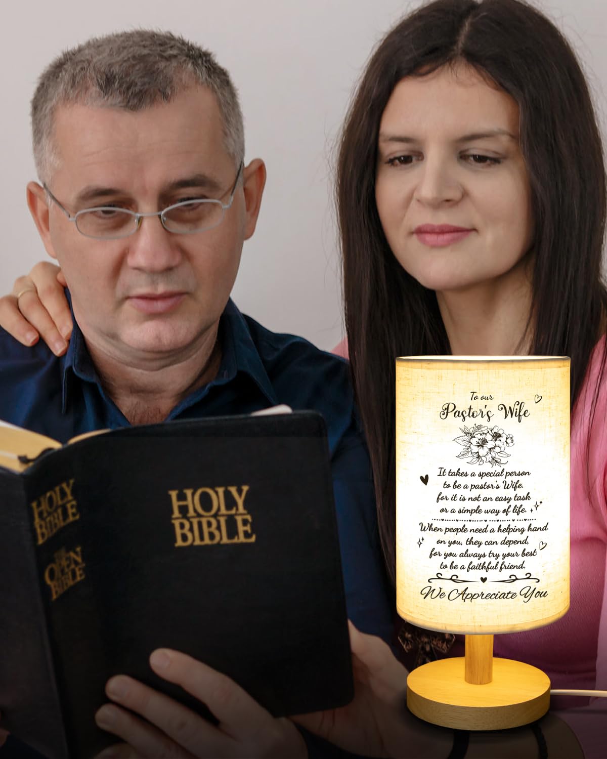 Souhoney Pastor S Wife Appreciation Gifts  Pastors Day Gifts For Pastor S Wife  Clergy Appreciation Gifts For Pastor Wife  Table Lamp With Appreciation Words
