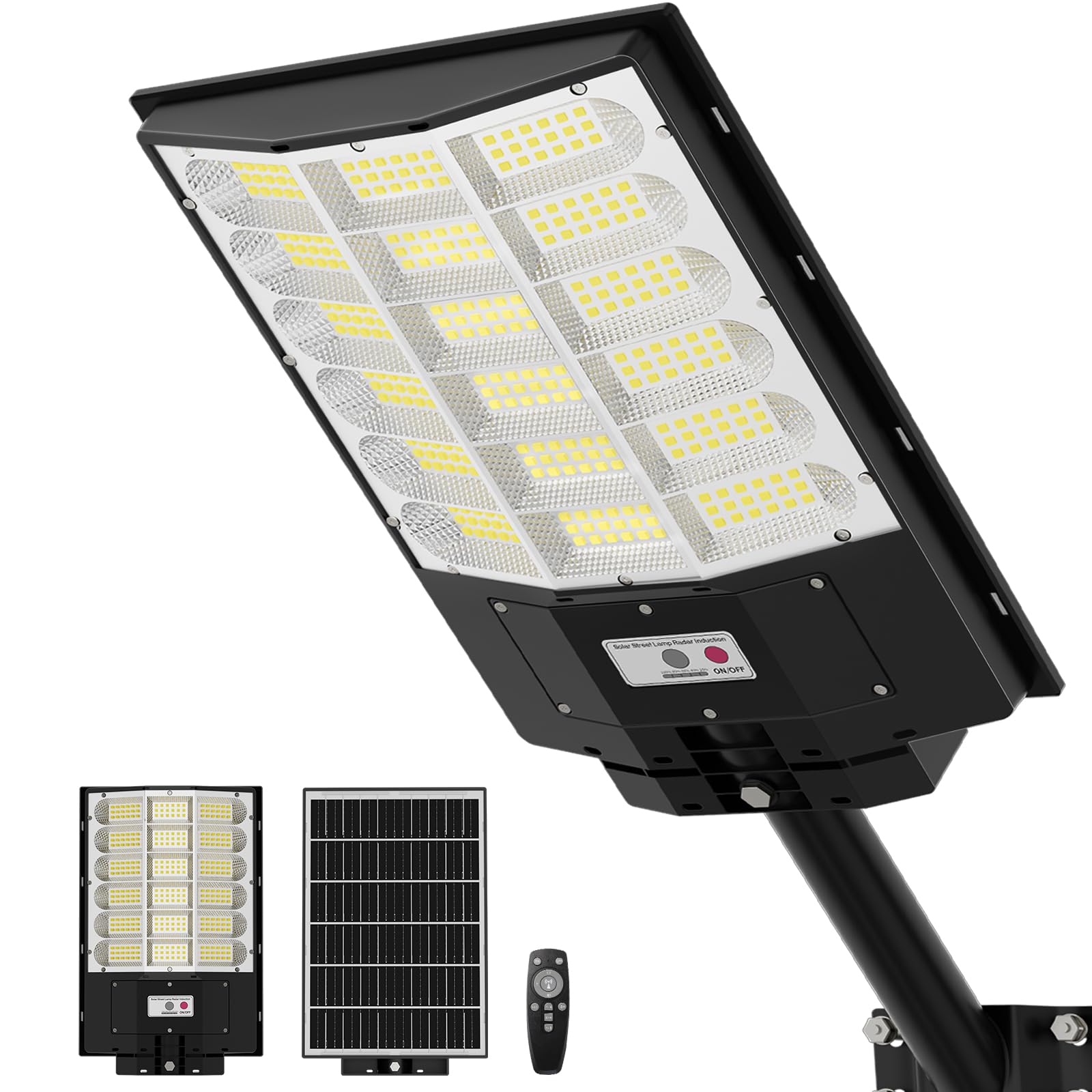 Leadzon 8000W Solar Street Light, Solar Street Lights Outdoor Waterproof IP67, Outdoor SolarLamp with Motion Sensor & Dusk to Da