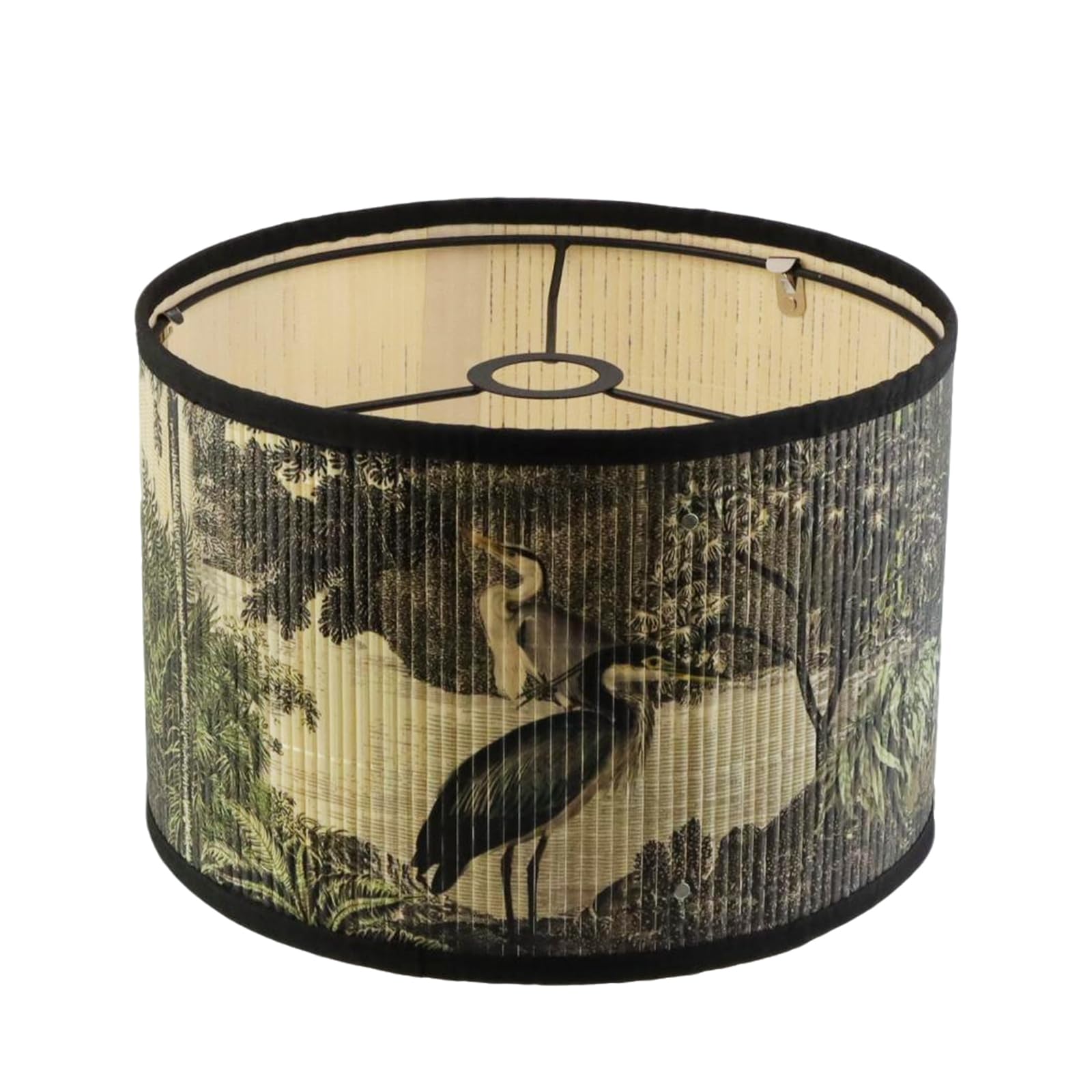 Mewutal E27 Drum Lampshade Animals Design Printed Chandelier Lamp Shade Rustic Lamp Cover 11.81  7.87 Round Pleated Light Cover 