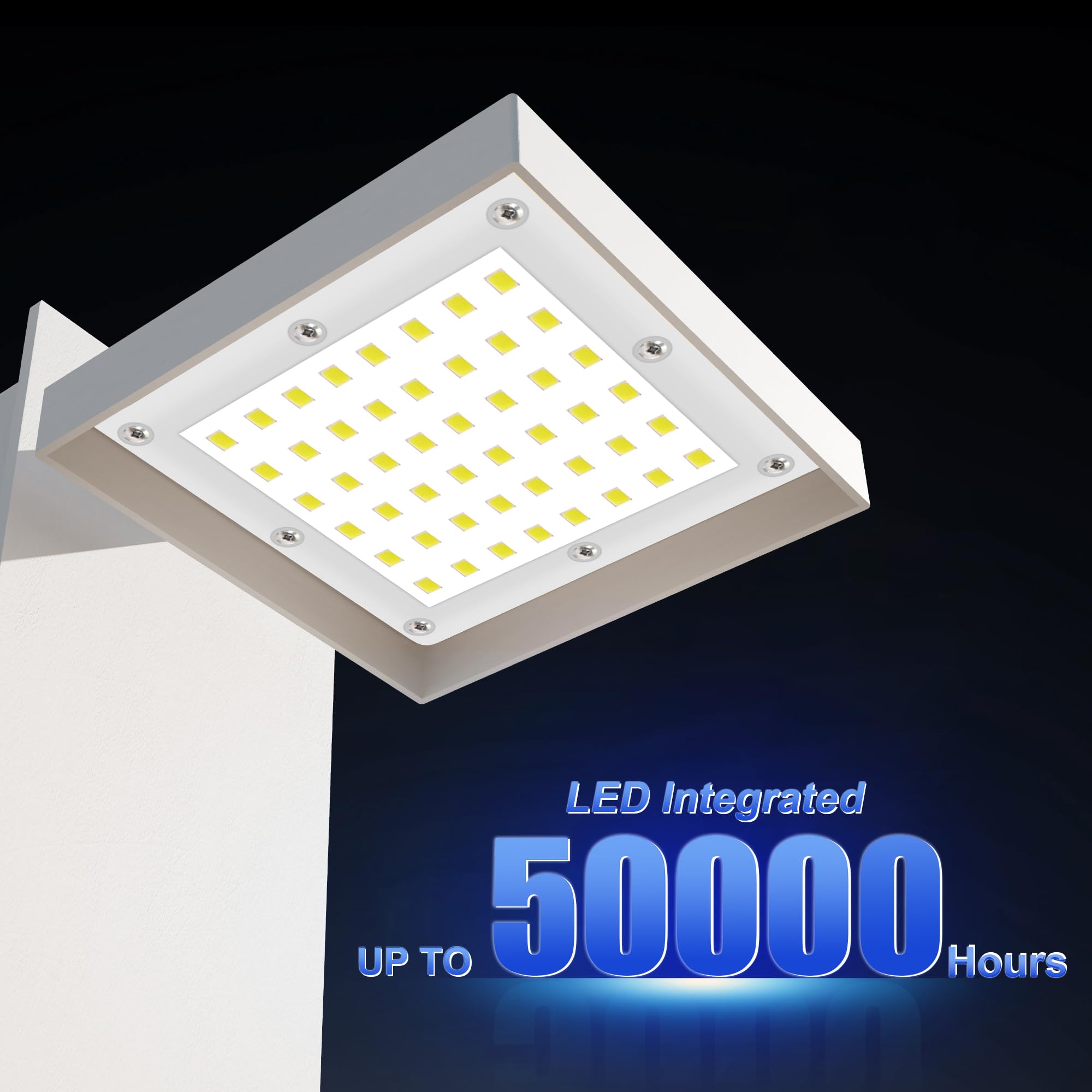 Inowel Outdoor Wall Sconce Light, 13W LED, IP54 Waterproof, White, Model 2252-s, Anti-Rust Aluminum for Patio/Garage