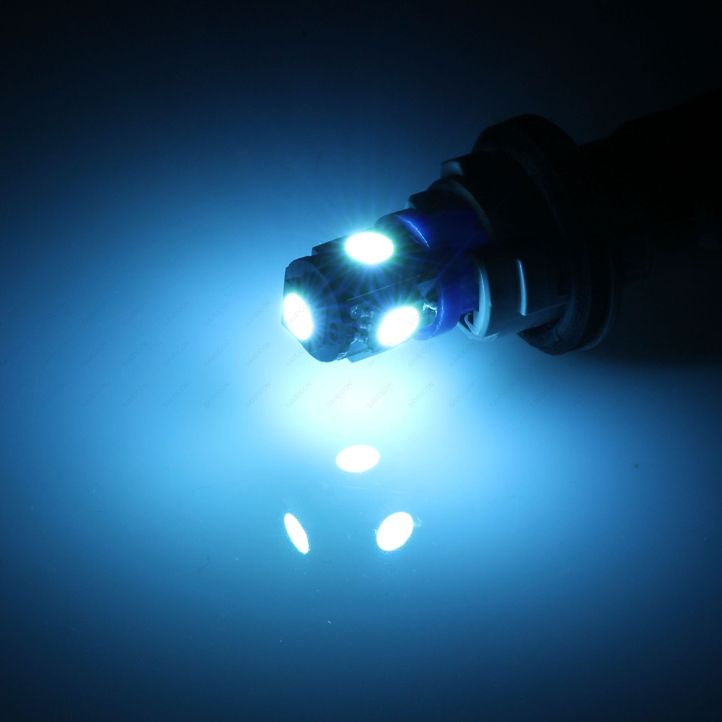 SAWE 5-SMD LED License Plate Dome Map Lights Bulbs Pack of 8 Ice Blue