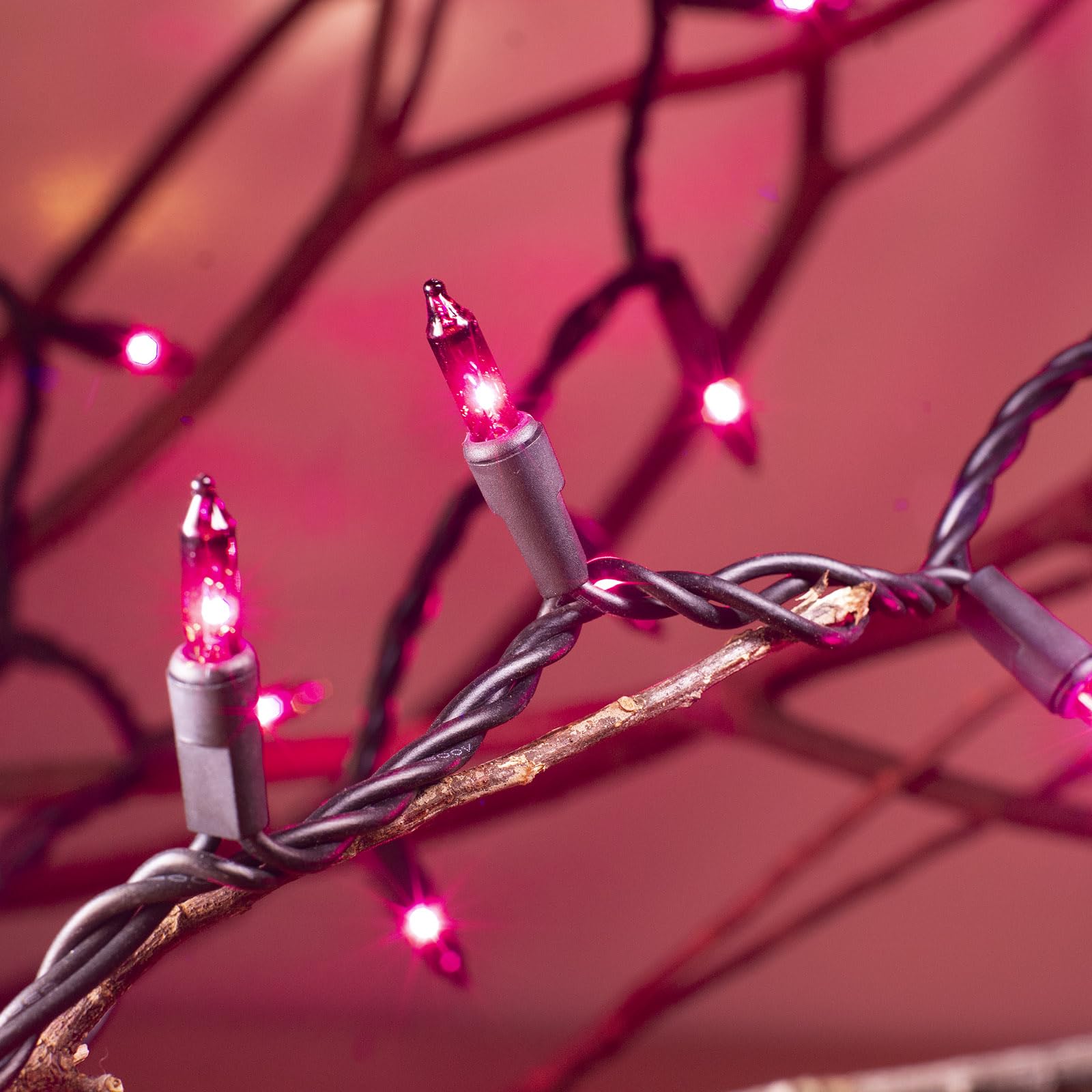 Halloween Decorations Purple String Lights, 21Ft Purple Halloween String Lights Of Purple Mini Lights 100 Count, Purple String Lights Indoor Plug In Outdoor Halloween Tree Decorations Party Yard Décor