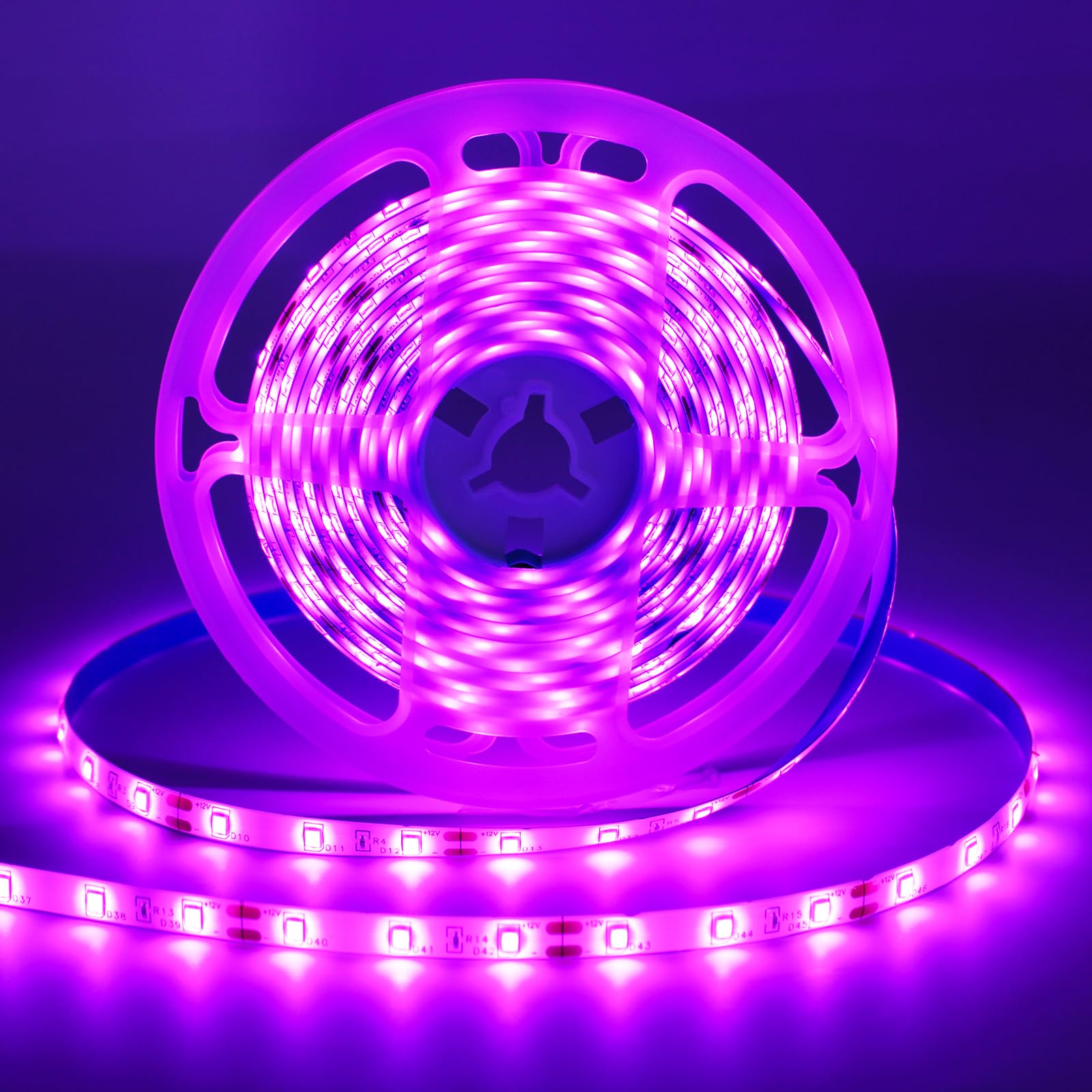 iNextStation LED Strip Lights, 16.4ft, 300 LEDs, Pink, Flexible, Cuttable, 12V, No Plug