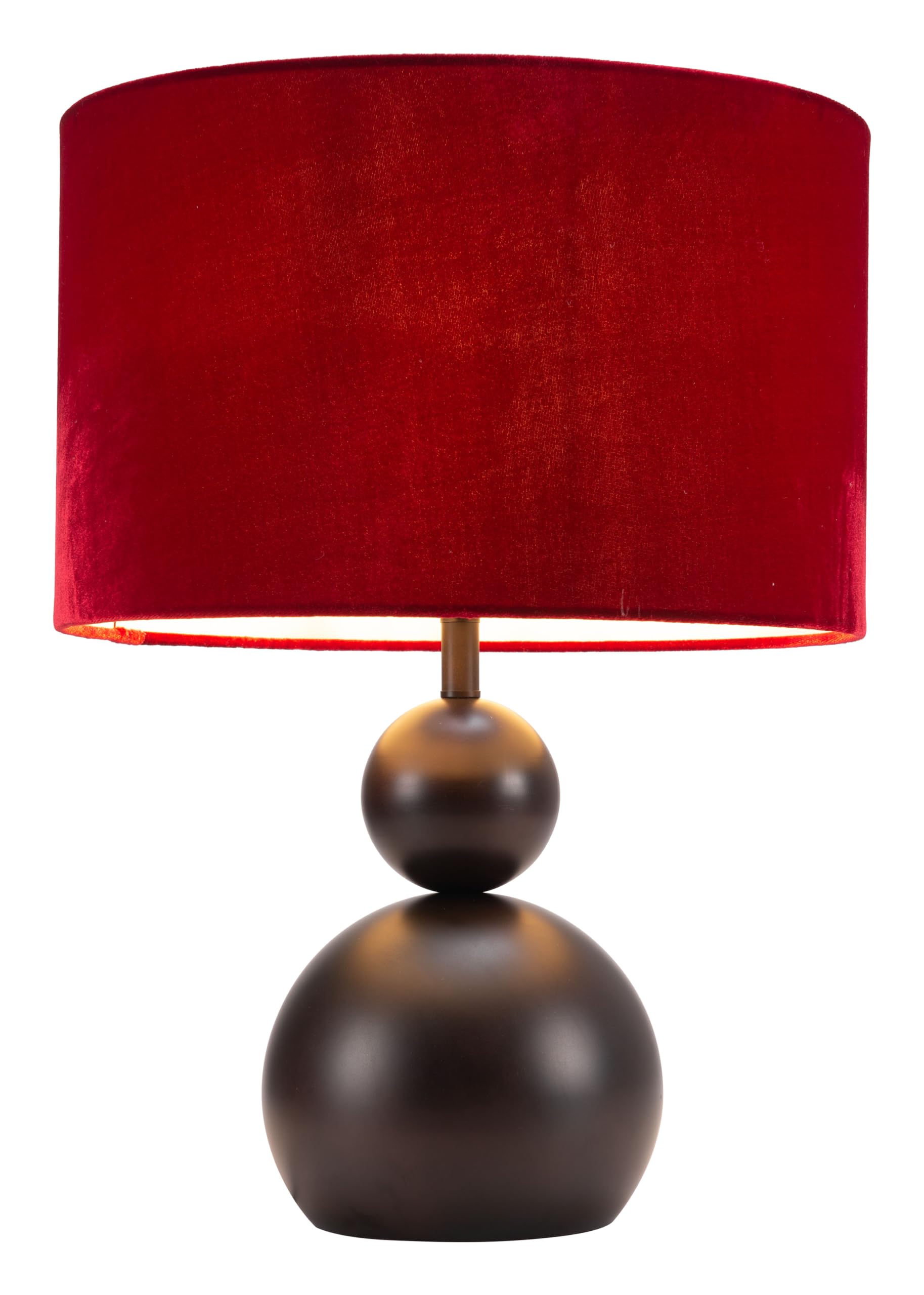 Zuo Shobu Red Metal Table Lamp - Medium Size, Stylish Lighting For Home Decor