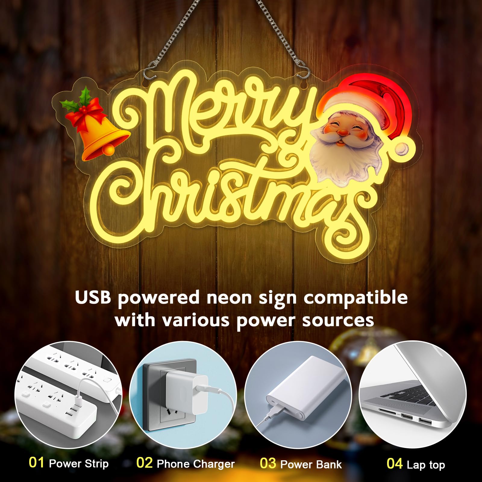 Merry Christmas Neon Sign  Christmas Led Sign Light For Wall Decor  Dimmable Switch Usb Powered Neon Sign  Art Wall Decorative Night Light Gift For Home Indoor Party Kids Bedroom Window Bar Pub Club