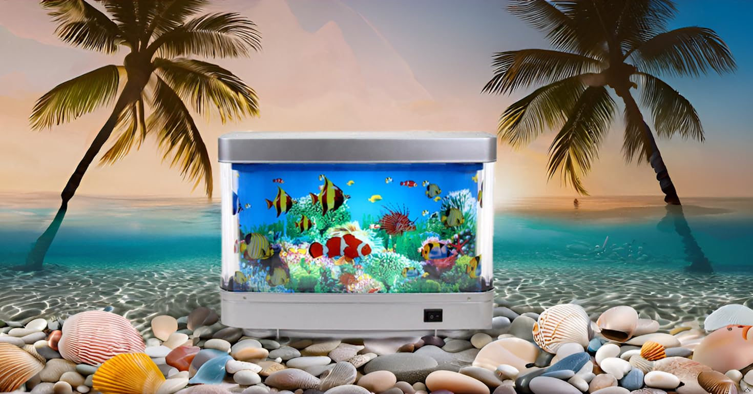 Lightahead Artificial Tropical Fish Aquarium Lamp - Multicolor, California King, Model LA-85111-70, Decorative Ocean in Motion