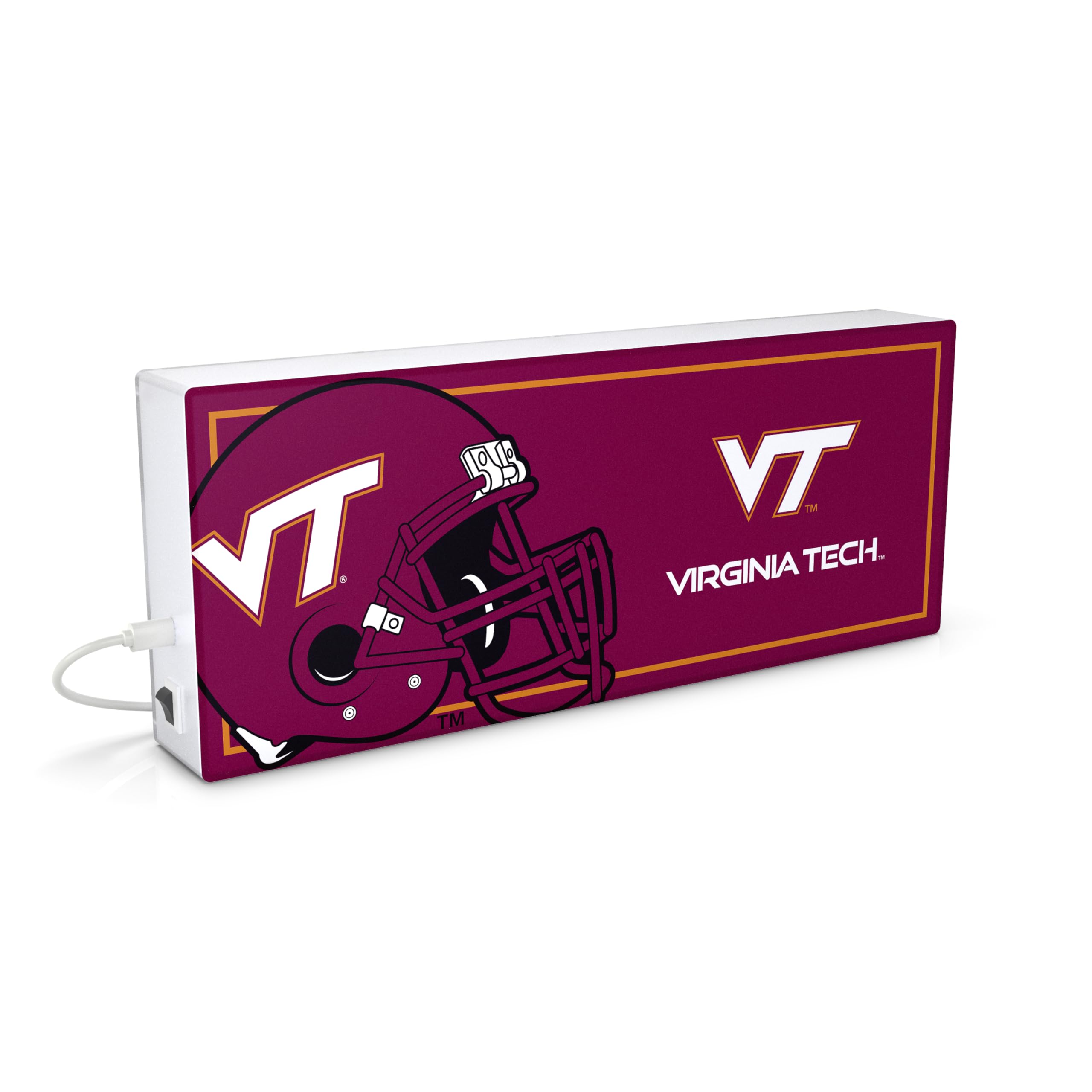 SOAR NCAA LED Ambience Light Box: Elevate Your Space with Officially Licensed Wall D  cor, Virginia Tech Hokies