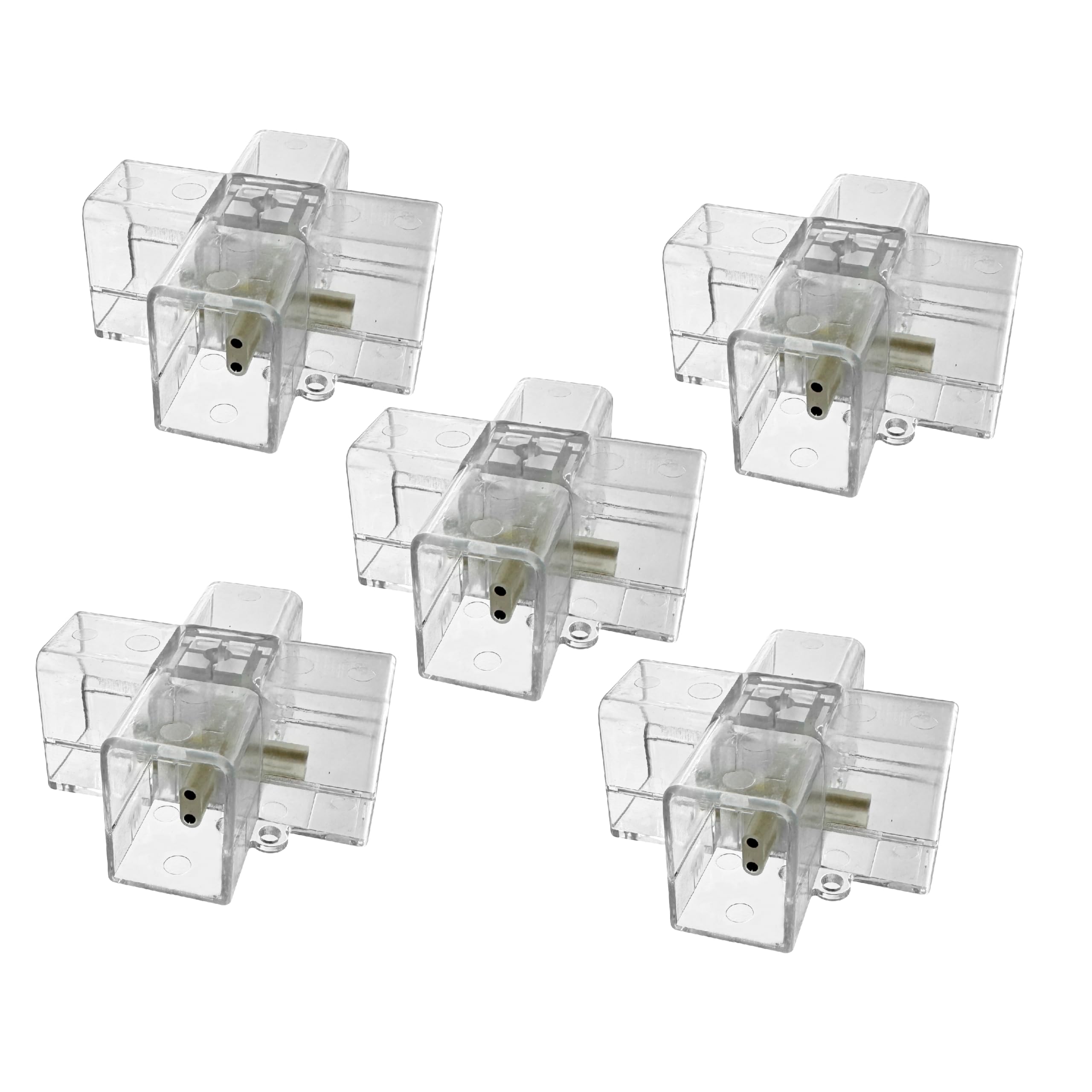 Cezelux 5 Pack Hexagon Garage Light Connectors 90 X Connector 2 Pin 4 Way Led Garage Light Celling Accessories Replacement/Spare For Honeycomb Lighting Systems (5 Pack X Connector)