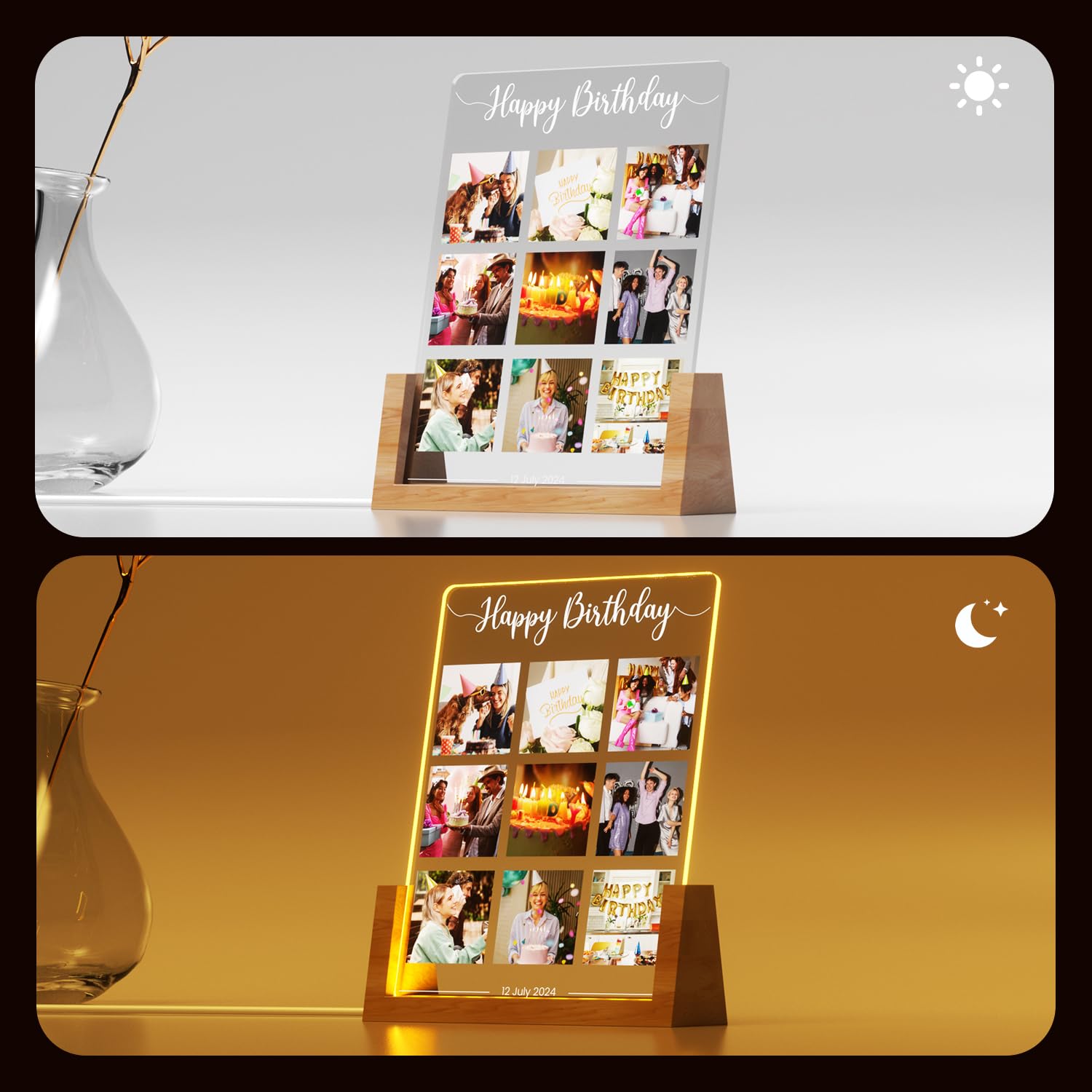 Ecavboc Personalized Photo Gifts Unique For Women & Men, Personalized Birthday Gifts Picture Frames With Photos, Custom Photo Fr