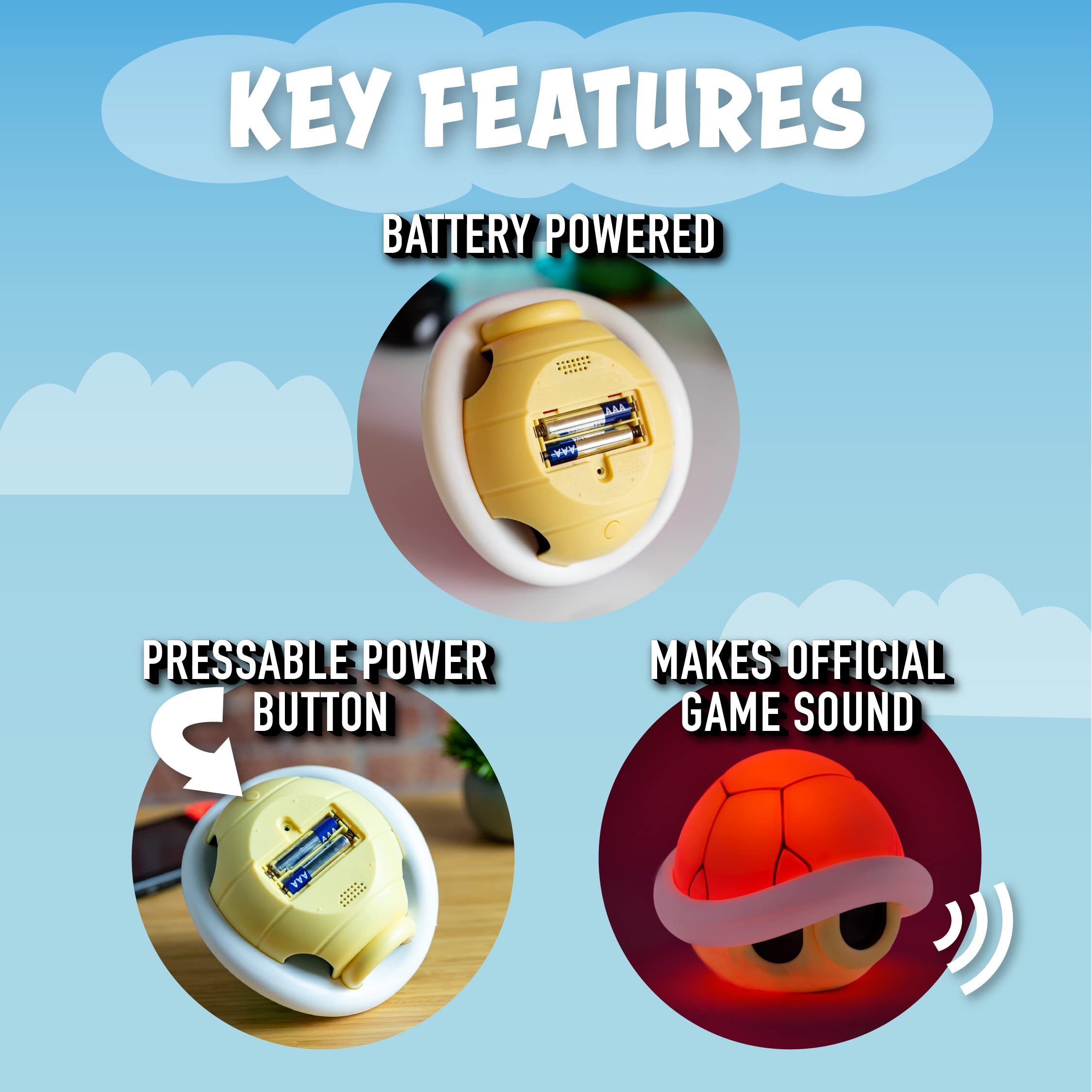 Paladone Super Mario Red Shell Light with Sound, Official Nintendo Merchandise, Multicolor, Model PP8081NN