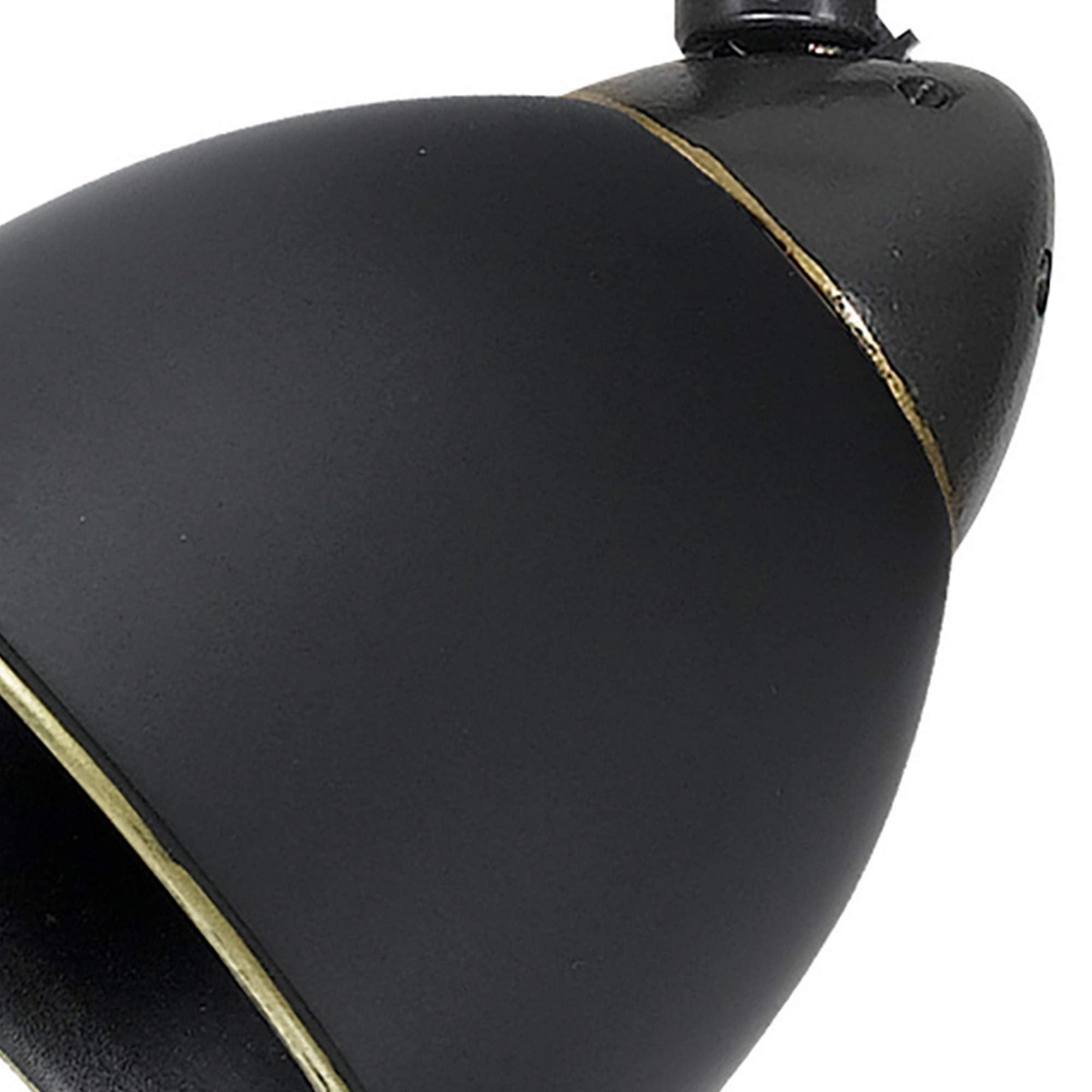 Benzara Round Metal Shade Track Light, Dark Bronze, Model BM220758, Metal Construction