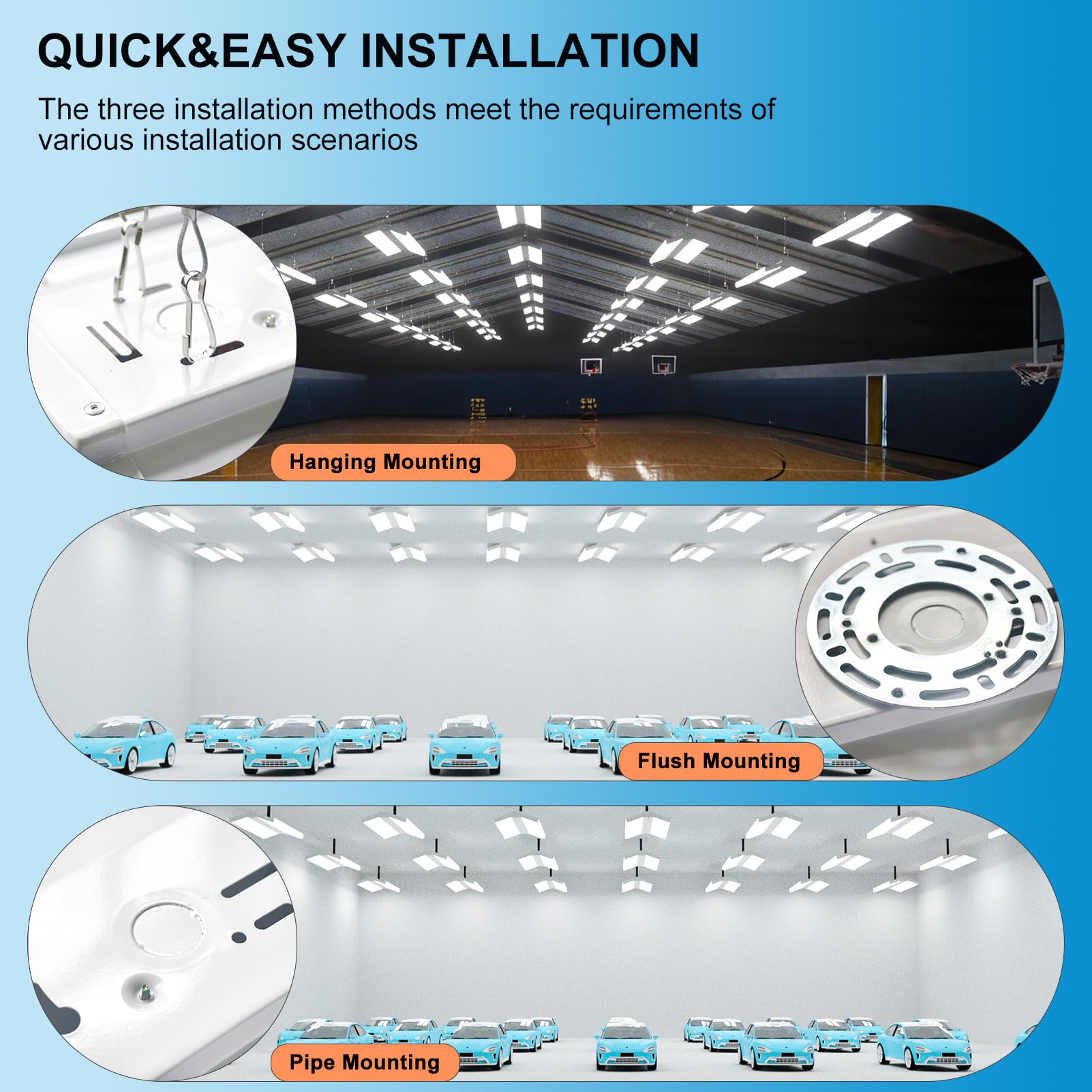 Lightdot 2FT LED High Bay Shop Lights, V-Wing Design 100-277V?Driver Equipped? 200W [Eqv.800W] 5000K Linear Large Coverage Linea