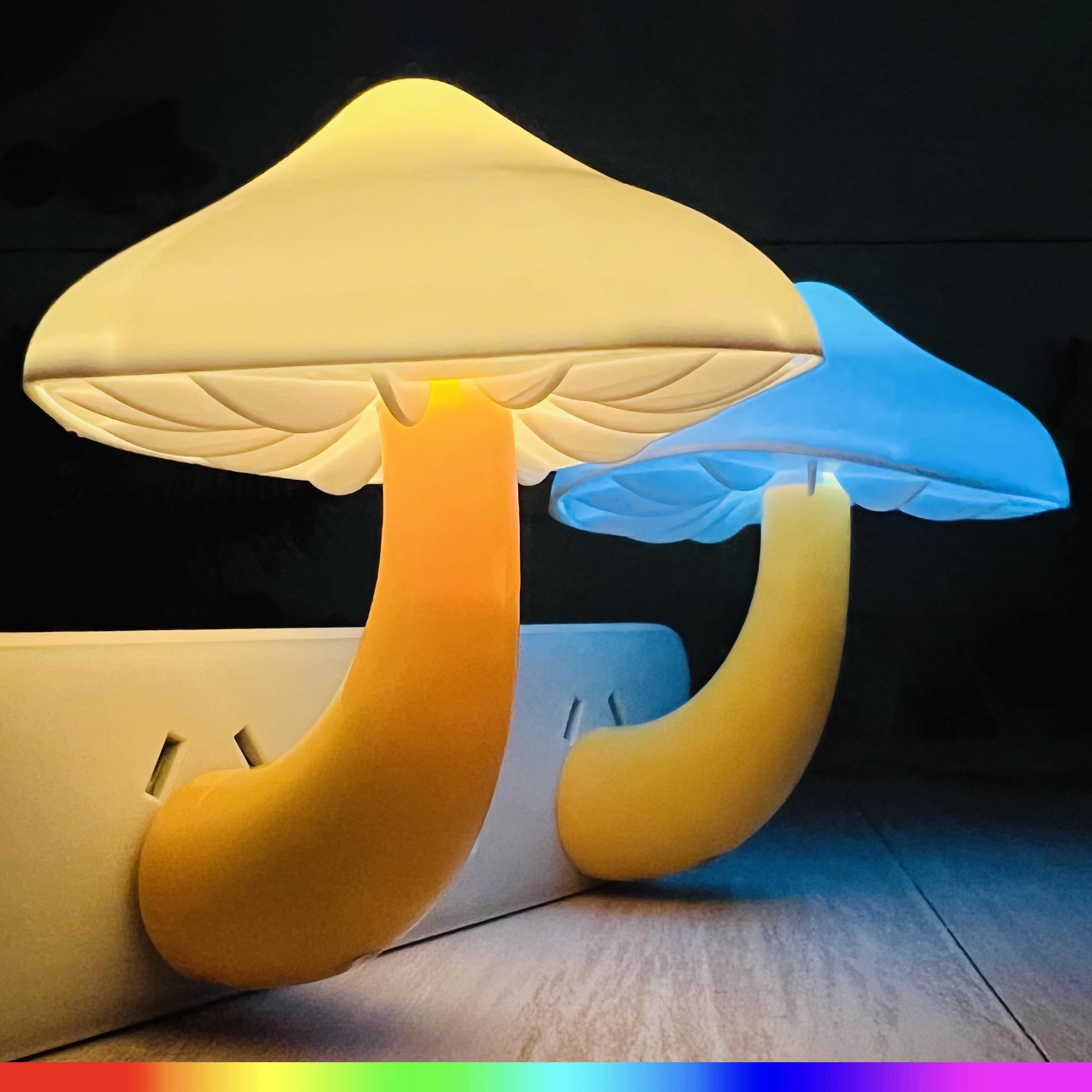 Night Lights Plug into Wall - Sensor LED Mushroom Light  Magic 7 Color Changing Cute Dream Bed Mushroom Lamp for Kids For Mature Userss Pets  Living Room Bedroom Kitchen  Bathroom Toilet  Stair Hallway Corridor