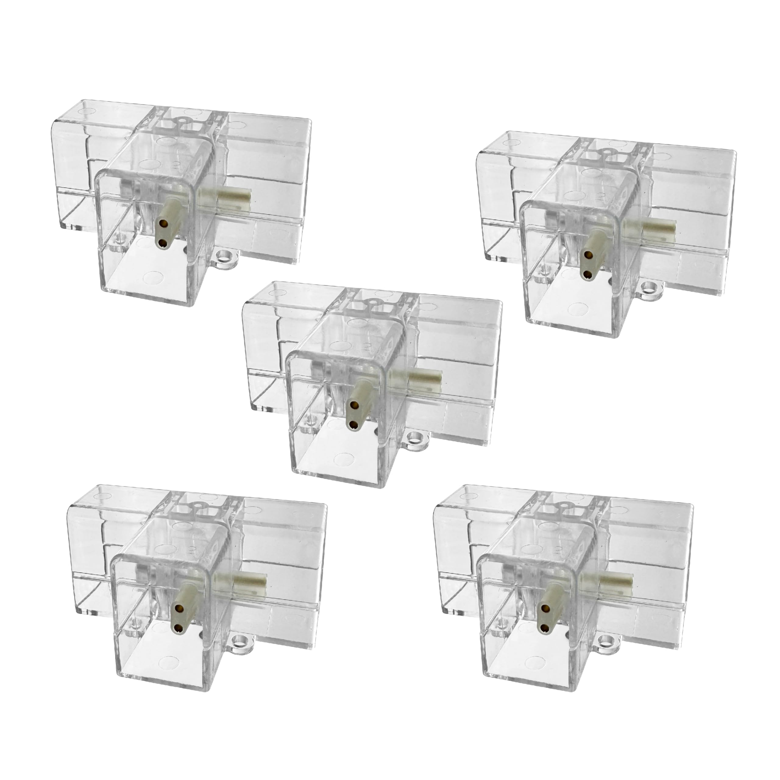 Cezelux 5 Pack Hexagon Garage Light Connectors 90 T-Connector 2 Pin 3 Way Led Garage Light Copper Pin Diy Hexagon Accessories Replacement/Spare For Honeycomb Lighting Systems (5 Pack T Connector)