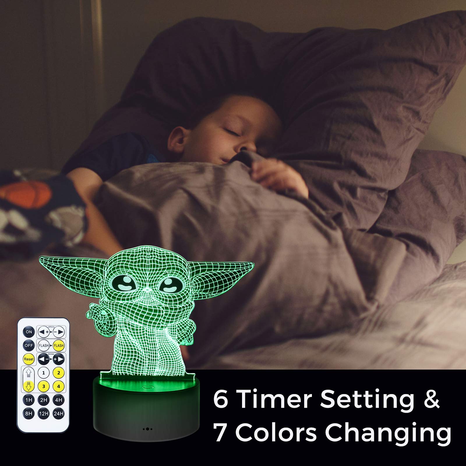 Dreamy Cubby 3D Night Light,4 Pattern With Timing Function Toys Led Night Lamp For Room Decor,Great Christmas Birthday Gifts For