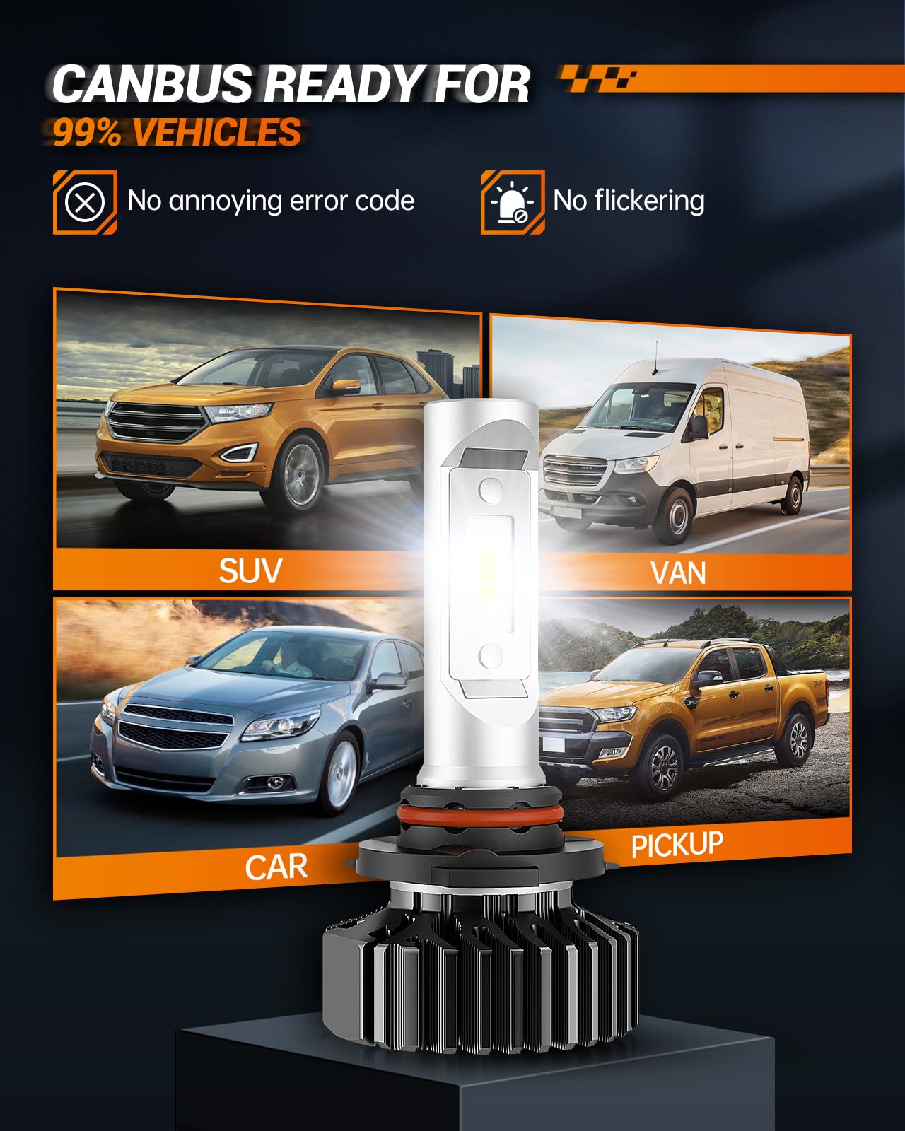 SEALIGHT 9006 Fog Bulbs, 30,000LM Super Bright, Plug-and-Play, Pack of 2, White Light, X1 9006 Model