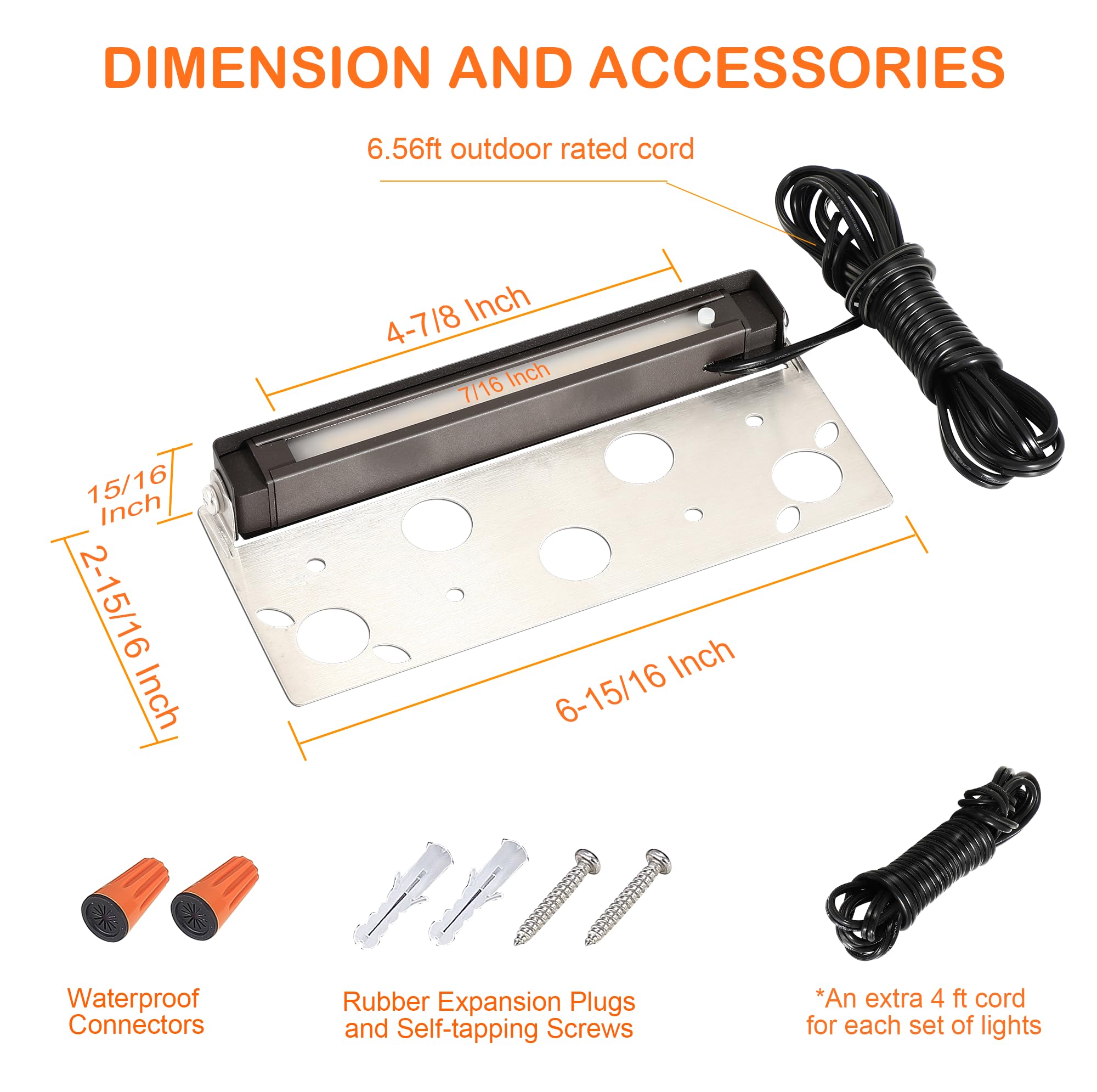Cloudy Bay [8 Pack] 7 Inch 5W 5Cct Hardscape Paver Light,Retainng Wall Lights Outdoor,Ip65 Waterproof,2700K/3000K/3500K/4000K/50
