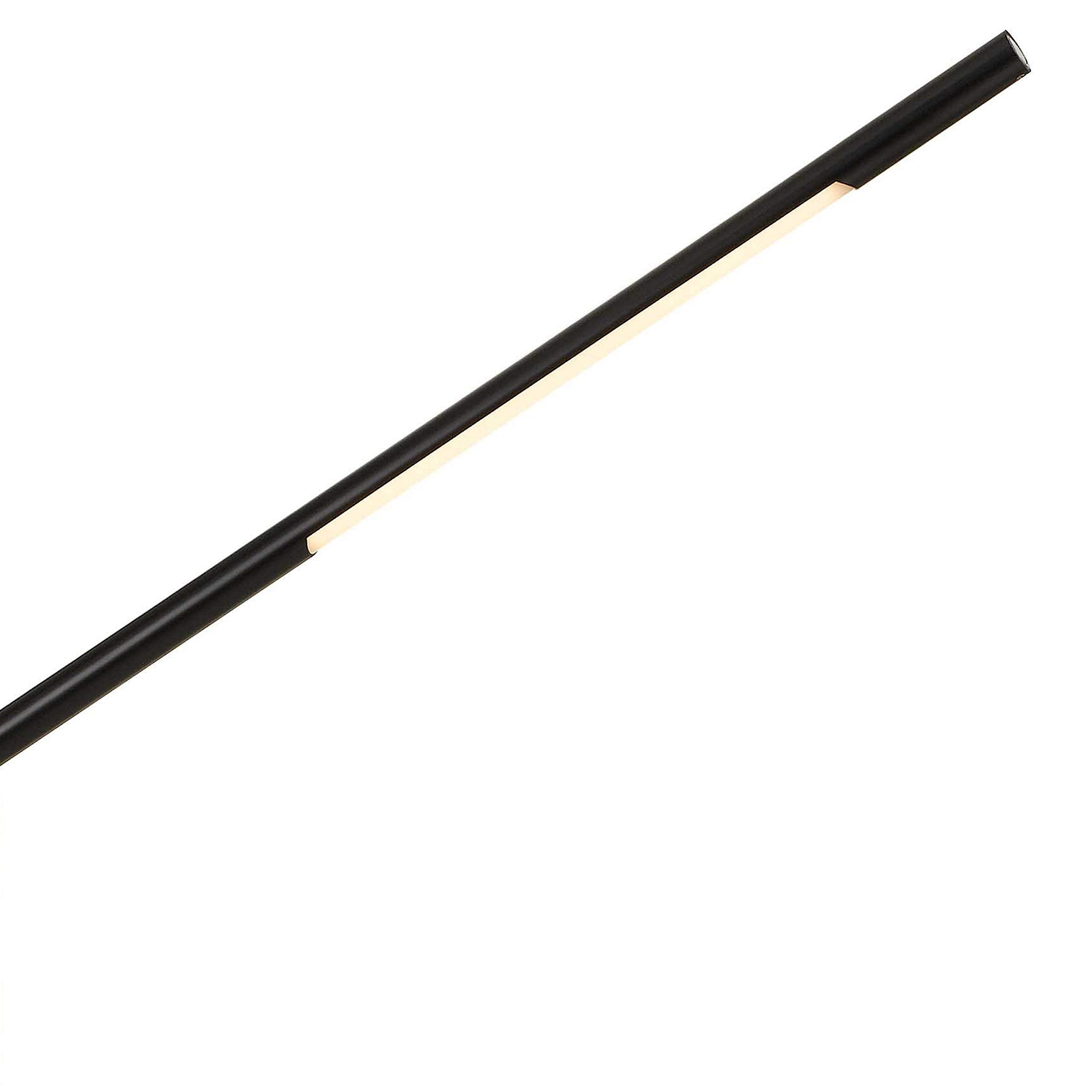 Benjara 10 Watt Adjustable Metal Frame Floor Lamp, Black And Brass